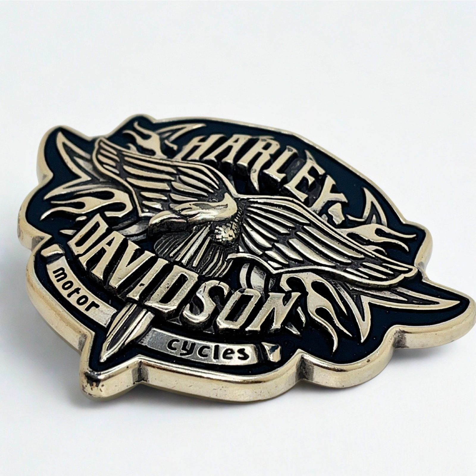 Harley Davidson Harley Davidson Eagle Flame Belt Buckle Chrome Vintage 2005 Size ONE SIZE - 4 Thumbnail