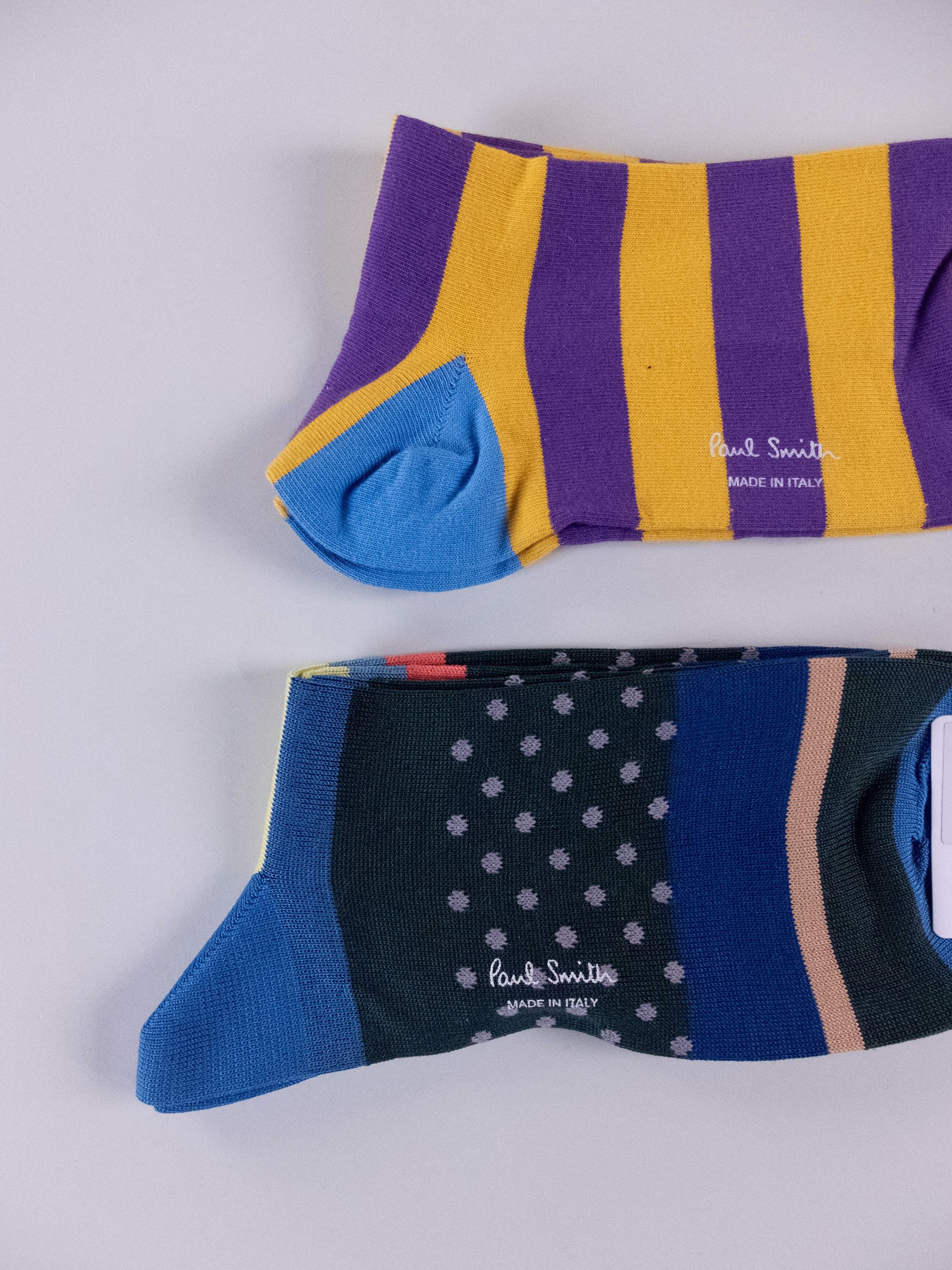 Paul Smith 6 pairs of Paul Smith colorful mid calf cotton blend socks q Size ONE SIZE - 7 Thumbnail