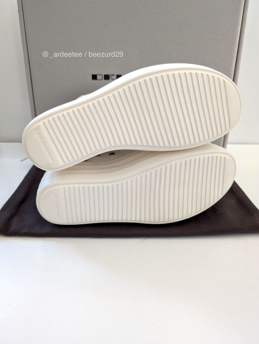 Rick Owens Drkshdw *NEW* SS20 PENTAGRAM DOUBLE BUMPER RAMONES CHALK WHITE 35.5 Size US 5.5 / IT 35.5 - 6 Thumbnail