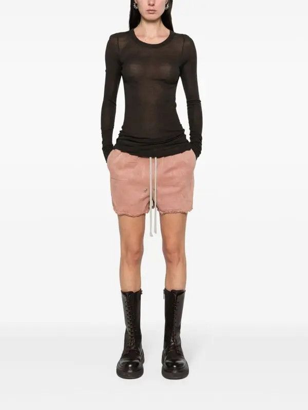 Rick Owens o1y0126 Denim Short in Antique Rose Size 26" / US 2 / IT 38 - 4 Thumbnail