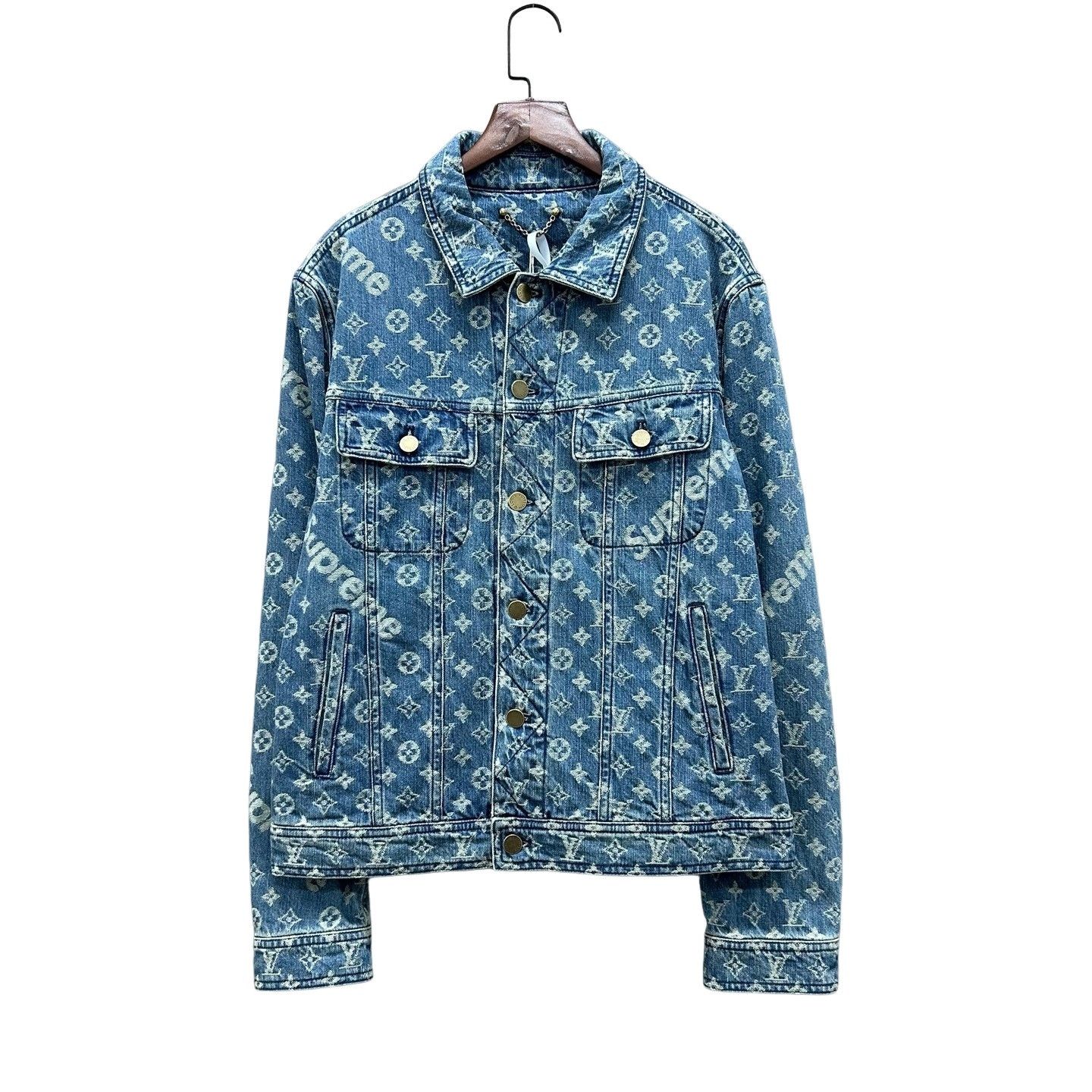 Louis Vuitton Louis Vuitton x Supreme Monogram Denim Jacket Size 48 Size US M / EU 48-50 / 2 - 1 Thumbnail