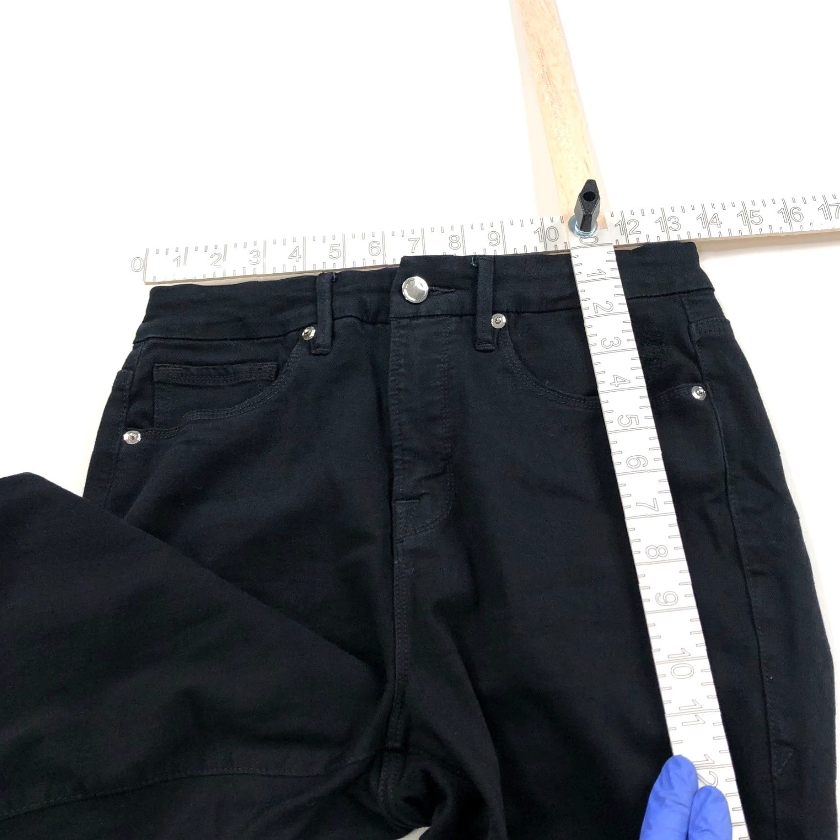 Good American Good American Jeans High Rise Skinny 8 27W 29L GL108TOF Black Denim 5-Pocket Women Size 27" / US 4 / IT 40 - 7 Thumbnail