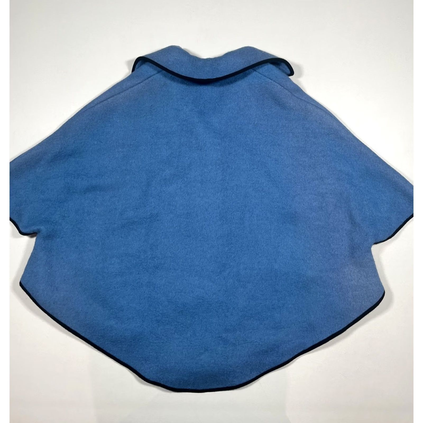 Vintage VINTAGE Hickory & Tweed Cape Women's 34 Blue Wool Floral Lined Button Mid Length Size XXS / US 00 / IT 34 - 2 Thumbnail