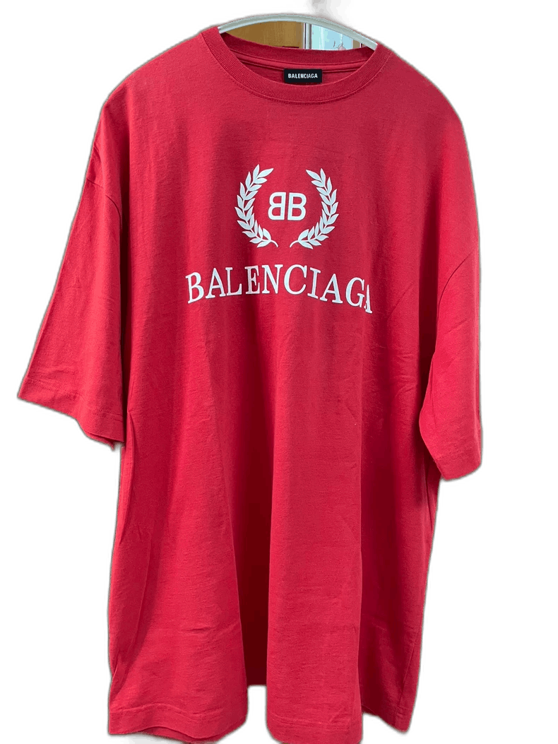 Balenciaga Balenciaga Red Logo Short Sleeve TShirt-2505 Size US S / EU 44-46 / 1 - 1 Thumbnail