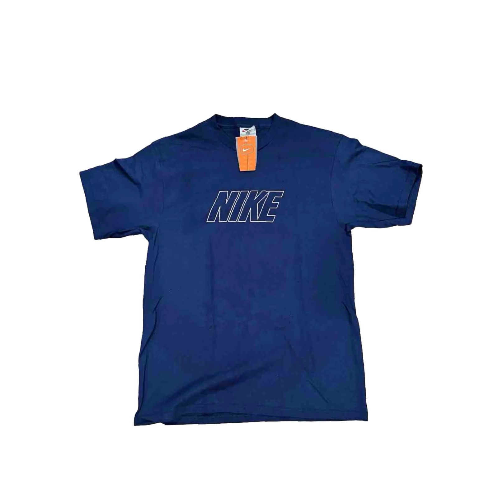 Nike VINTAGE Nike Spellout T-shirt 90s Medium USA Made New W/ Tags Deadstock Blue Shirt Mens M Nike Sportswear Logo 90s Sports Theme Size US M / EU 48-50 / 2 - 2 Thumbnail