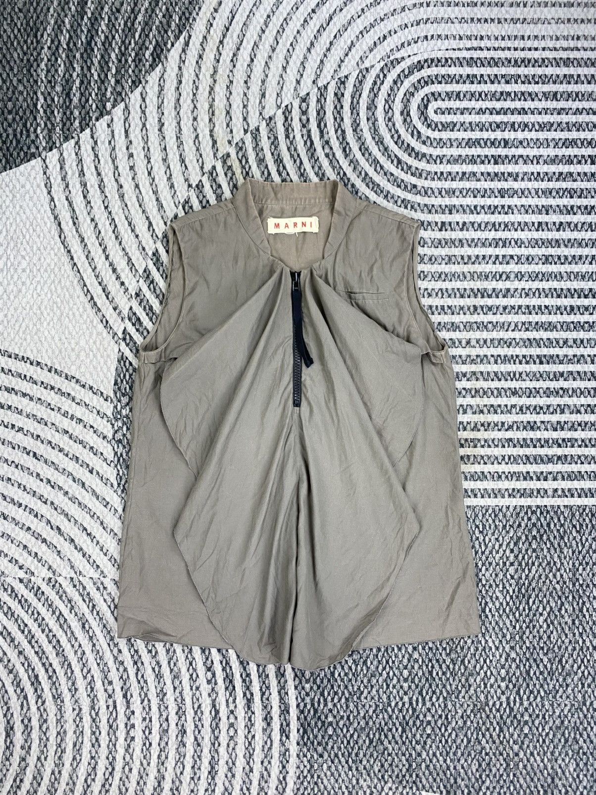 Marni 🔥 MARNI Halfzipper Lace Style Sleeveless Jacket Size S / US 4 / IT 40 - 1 Thumbnail
