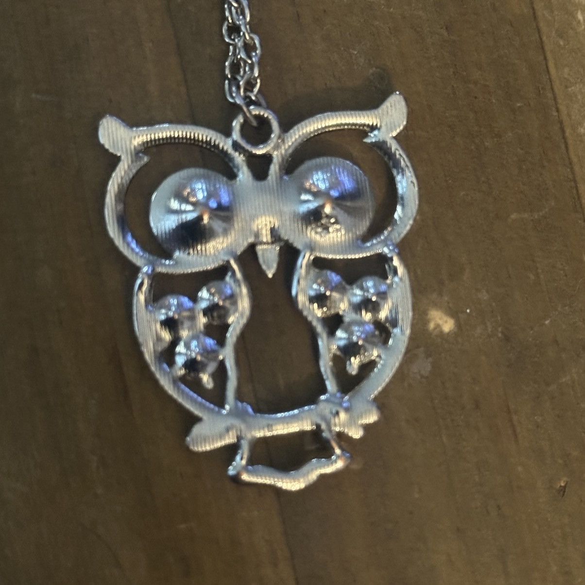 Other Long silver tone multicolor rhinestone owl pendant necklace Size ONE SIZE - 5 Thumbnail
