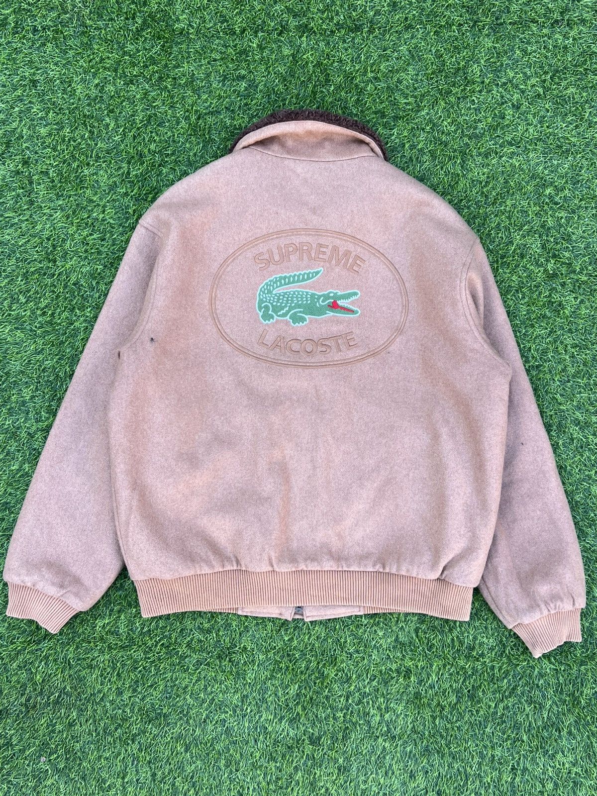 Lacoste × Supreme Supreme x Lacoste Wool Bomber Jacket - FW19 Collaboration Size US S / EU 44-46 / 1 - 1 Thumbnail