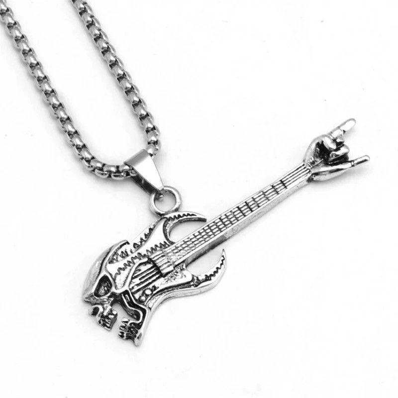 Other Skeleton Bass Guitar Gesture Necklace Size ONE SIZE - 3 Thumbnail