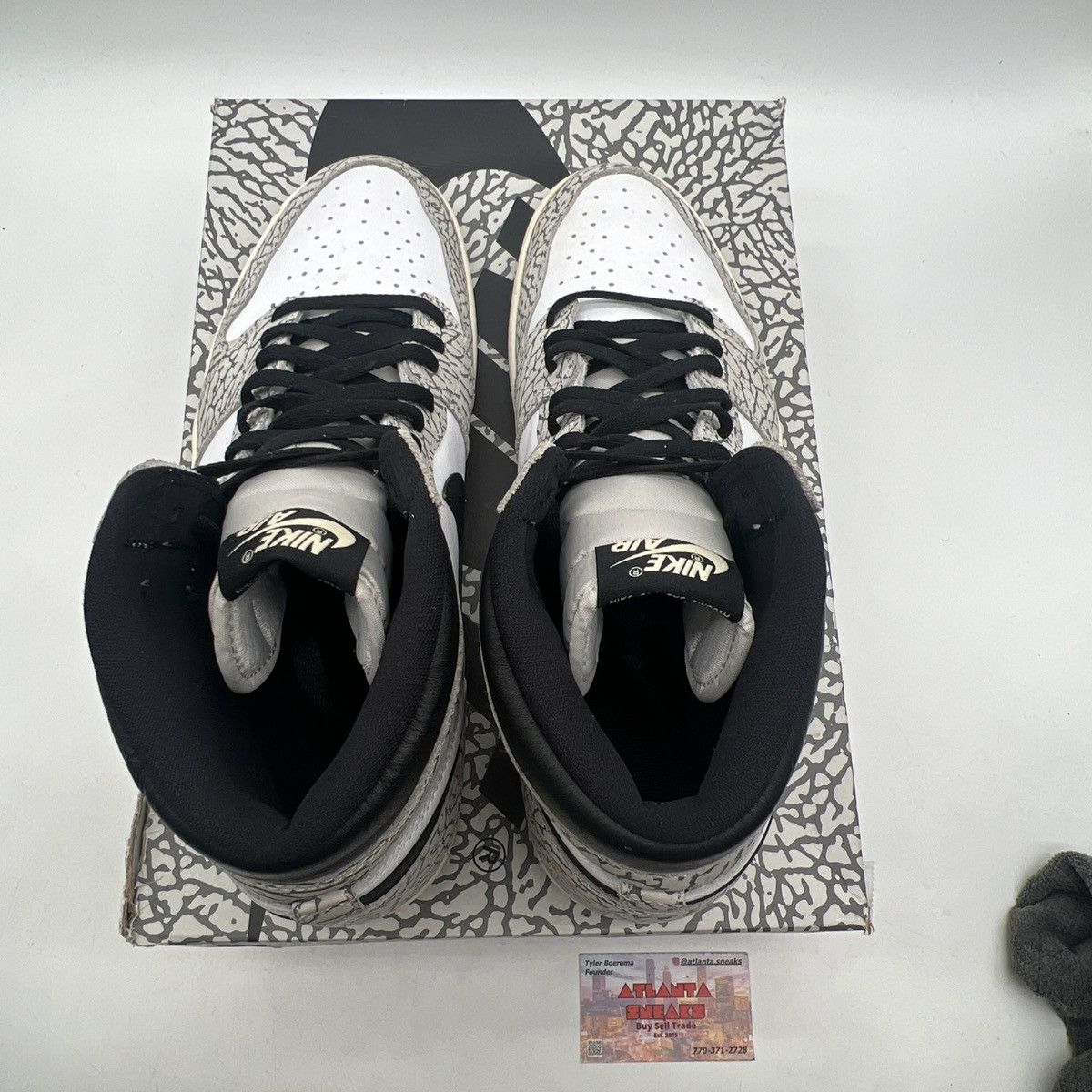Nike Air Jordan 1 High white cement Size US 14 / EU 47 - 7 Thumbnail