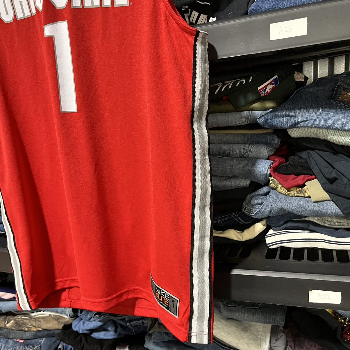 Nike Nike Elite Ohio State #1 Basketball Jersey Medium Red White Size US M / EU 48-50 / 2 - 6 Thumbnail