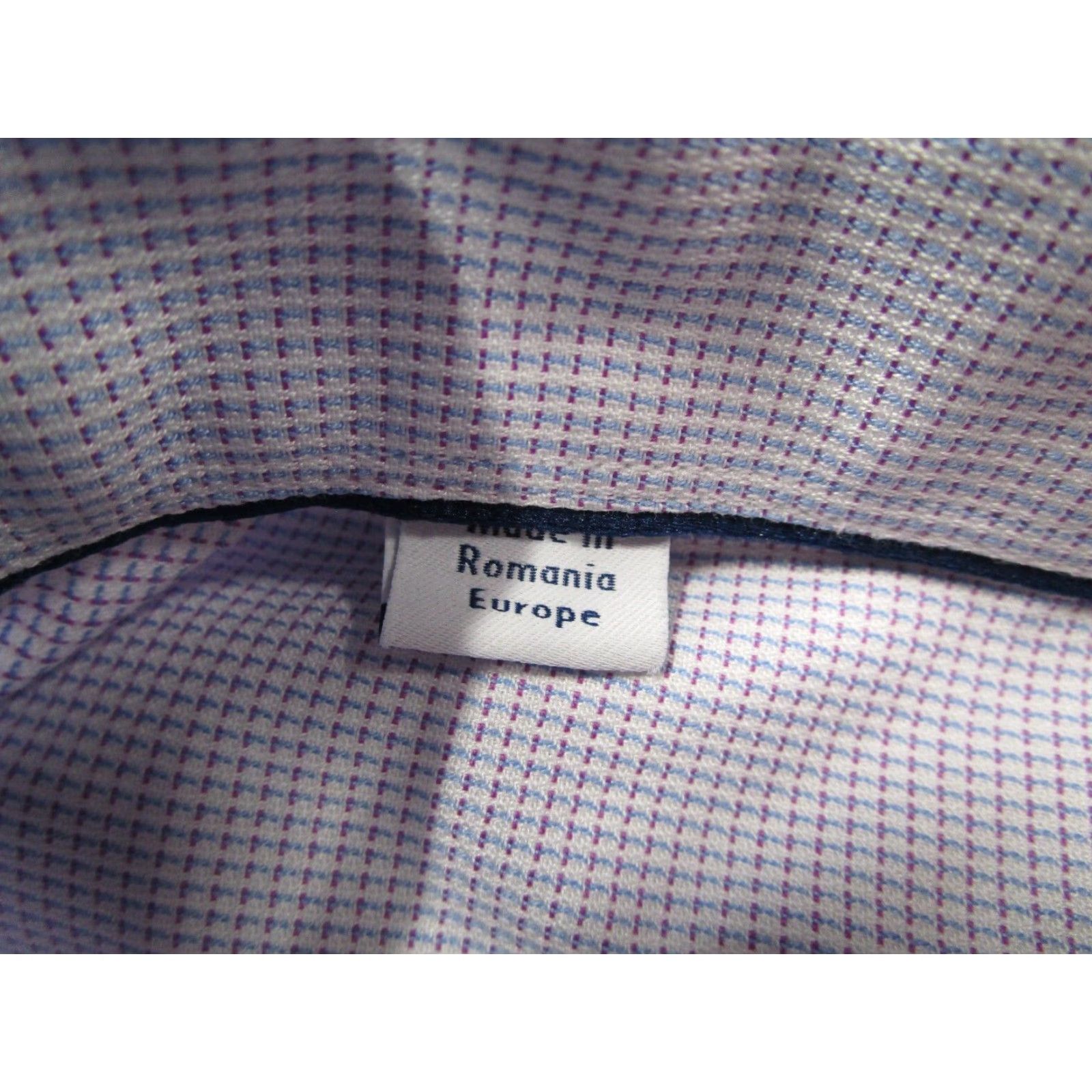 Eton Eton Dress Shirt Mens 16.5 42 Purple Geometric Button Up Contemporary Designer Workwear Size 42R - 4 Thumbnail