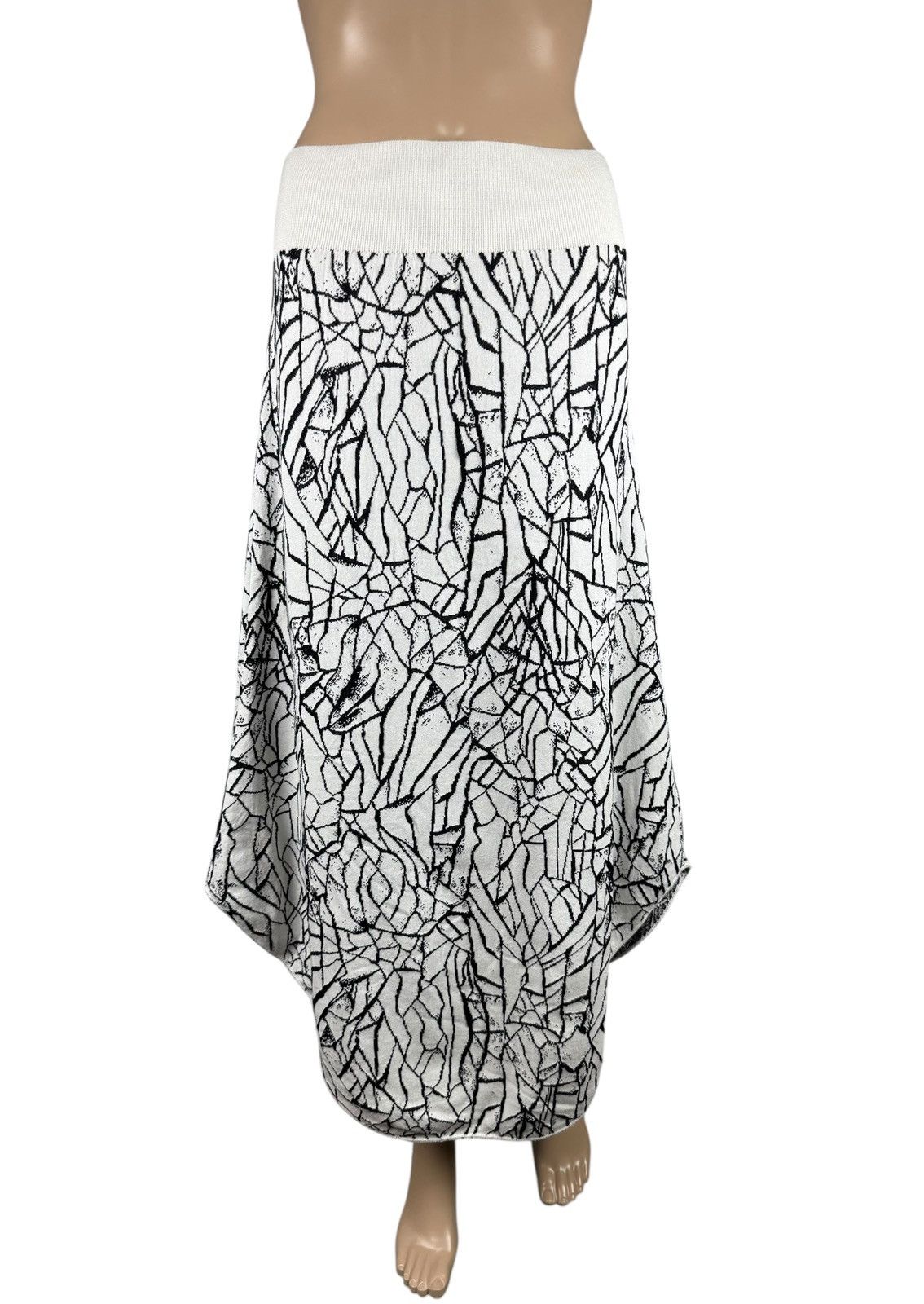 Sarah Pacini Maxi Knit Skirt Cotton-Viscose Avant Garde