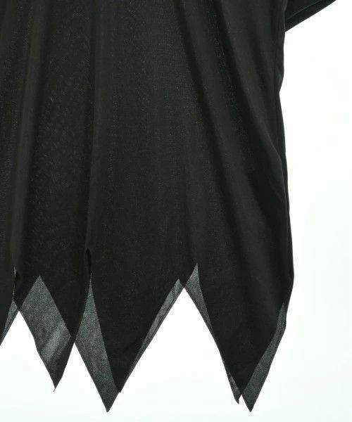 Comme des Garcons Homme Plus T-Shirts Uneven Hem Plain Short Sleeve Cotton Black Size US L / EU 52-54 / 3 - 4 Thumbnail