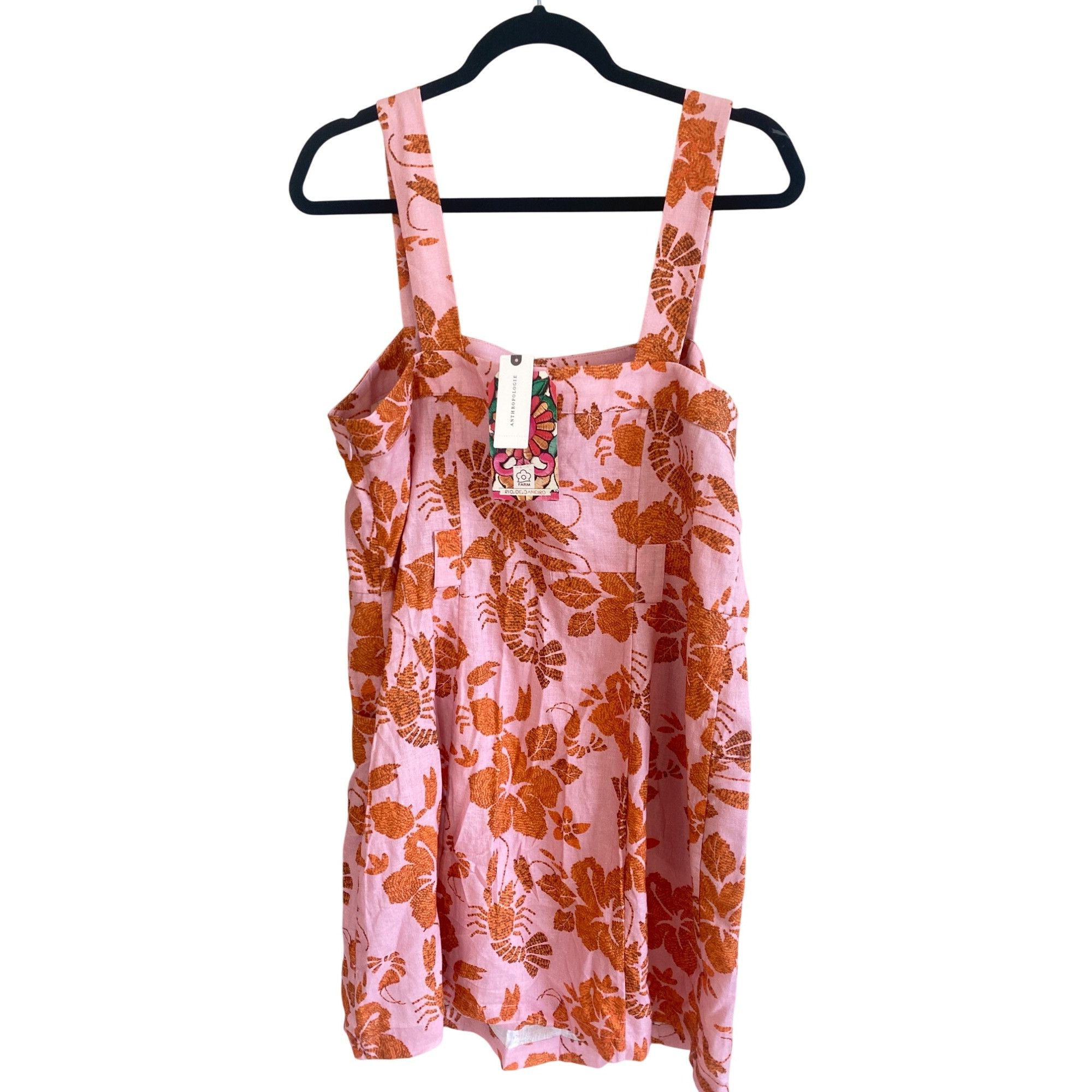 Farm Rio NWT Farm Rio Lobster Floral Mini Dress w/ pockets Large MSRP Size L / US 10 / IT 46 - 3 Thumbnail
