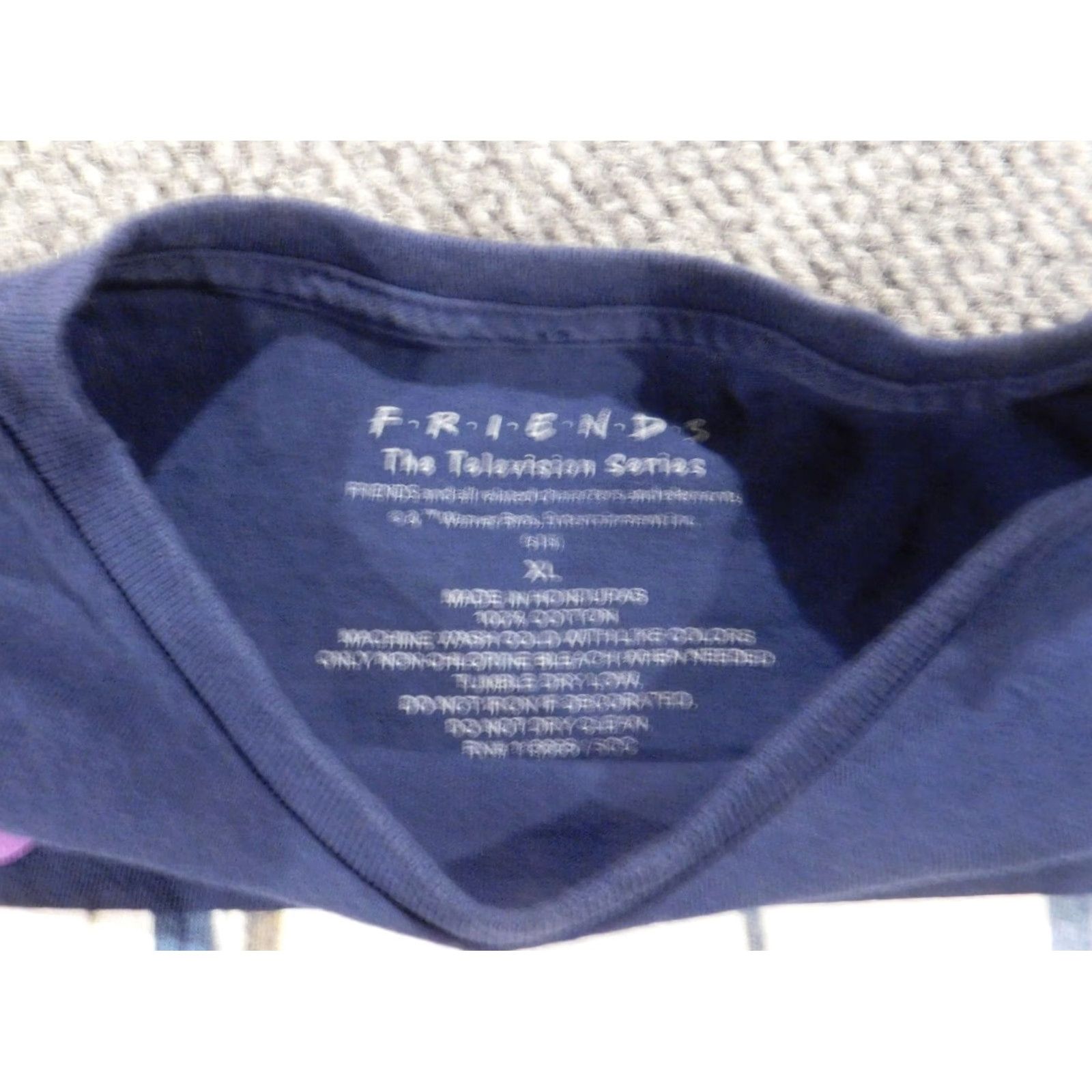Vintage Friends Womens Shirt XL Blue Crew Neck 90s 2000s Chander Ross Cotton Rayon Blouse Short Sleeve Casual Button Graphic Together Size XL / US 12-14 / IT 48-50 - 5 Thumbnail