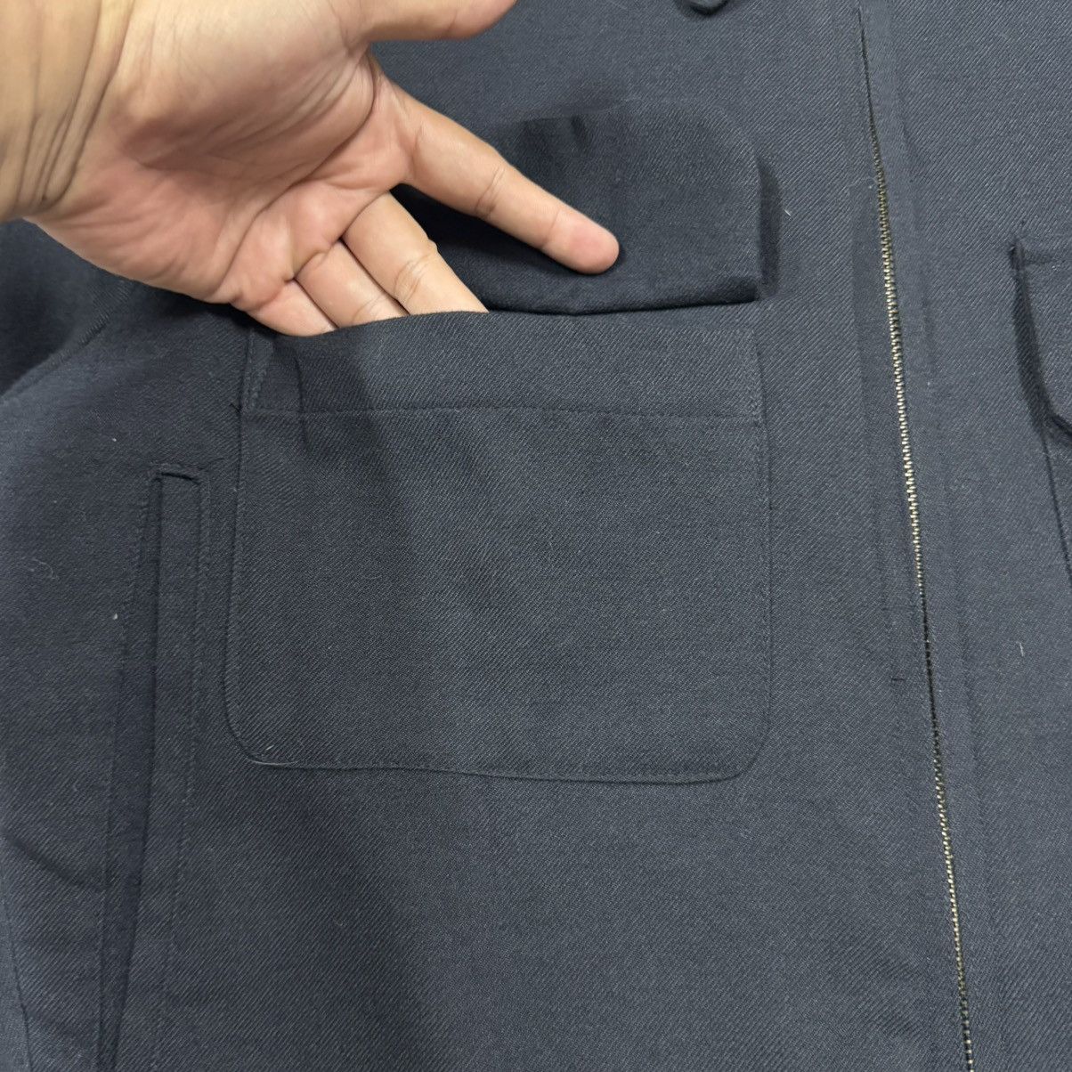 Garment Reproduction of Workers Vtg🔥80’s Gabardine Wool Worker Patch Pocket Boxy Jacket Size US L / EU 52-54 / 3 - 14 Thumbnail