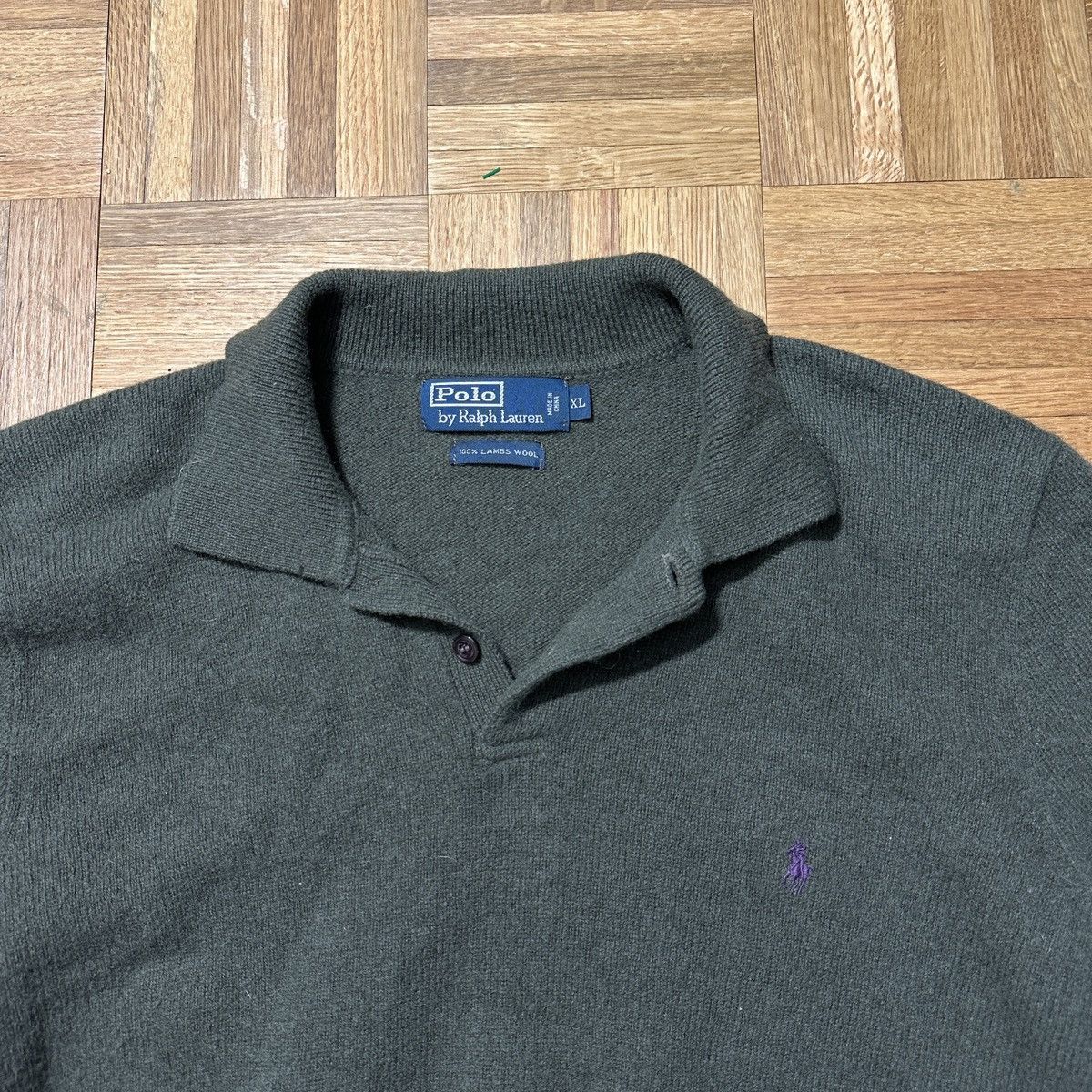 Polo Ralph Lauren Vintage Polo lambswool sweater Size US XL / EU 56 / 4 - 3 Thumbnail