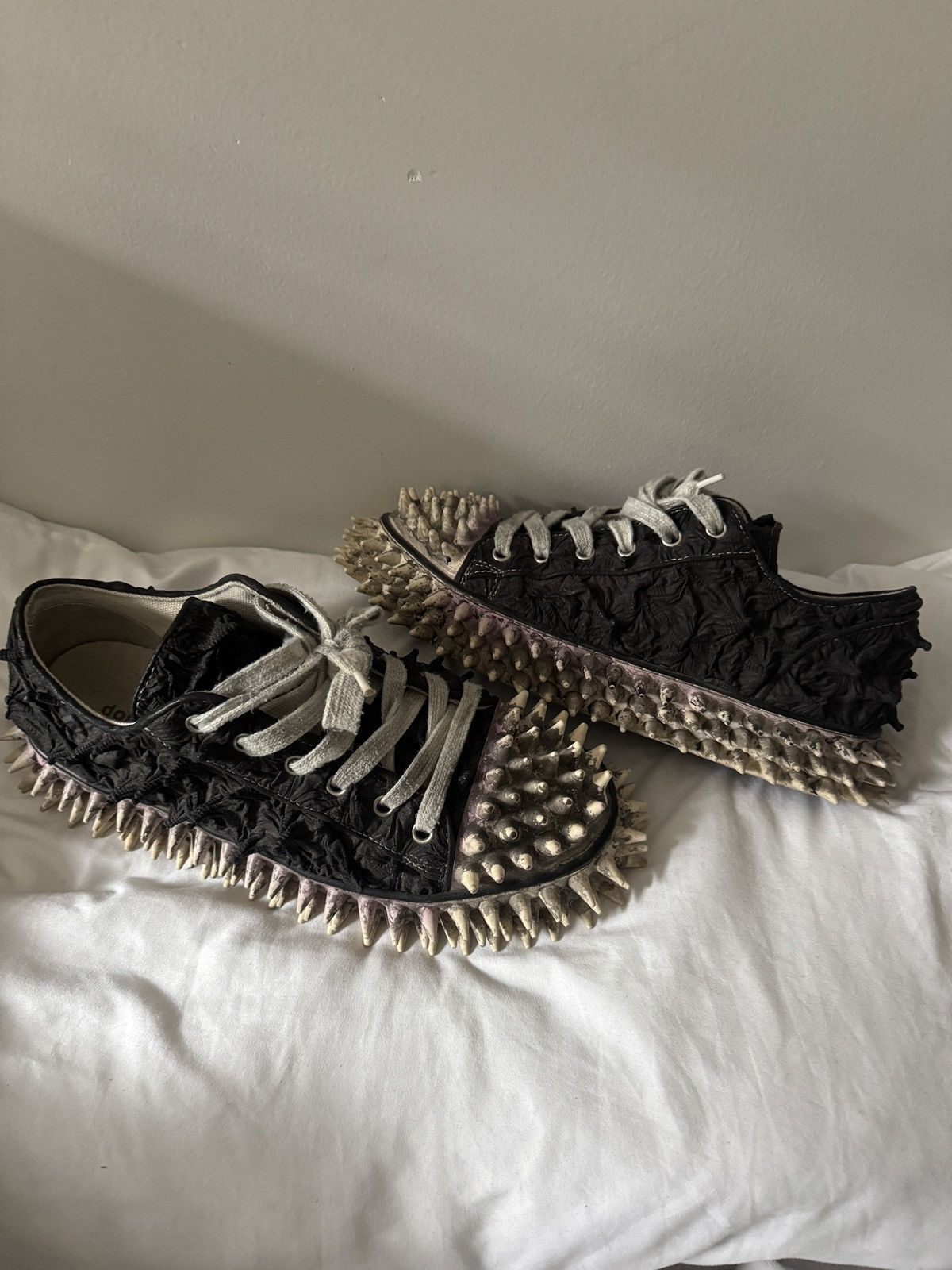 Doublet Doublet Black & White Porcupine Sneakers Size US 10 / EU 43 - 1 Thumbnail