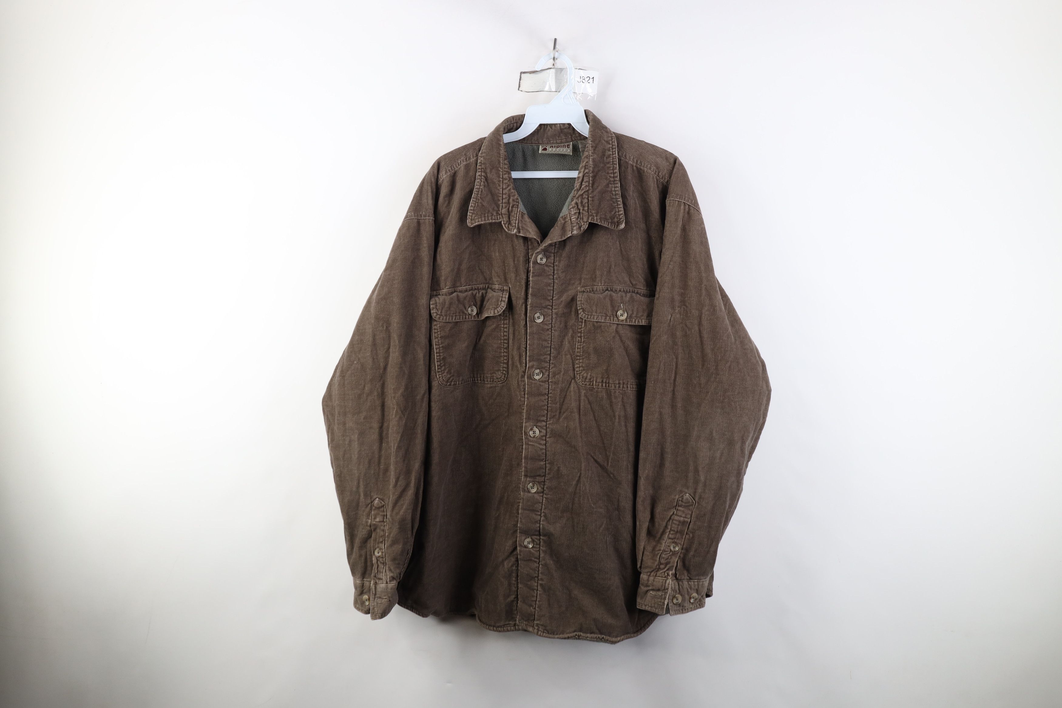 Vintage Vintage 90s Streetwear Lined Corduroy Shirt Jacket Jac Shirt Size US XL / EU 56 / 4 - 1 Thumbnail