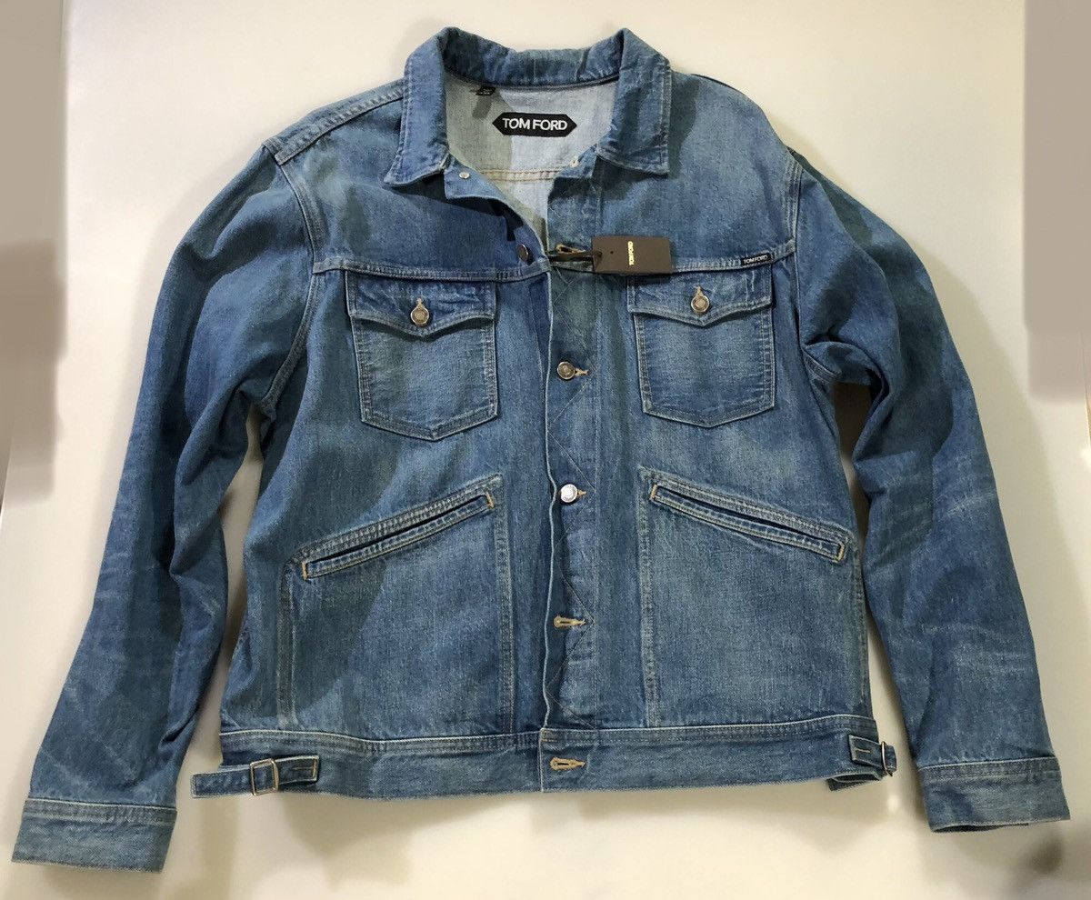 Tom Ford Tom Ford 🇺🇸 LA Icon Washed Denim Trucker Jacket XXL NWT Size US XXL / EU 58 / 5 - 1 Thumbnail