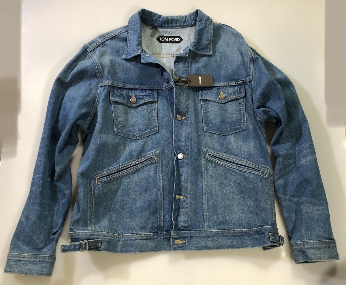 image of Tom Ford Tf Denim Jacket New in Blue, Men's (Size 2XL)