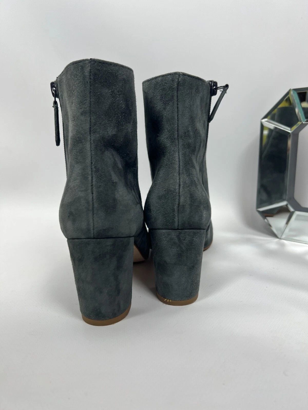 Reiss REISS Women's Charcoal Florens Casual Block Heeled Boots Size US 7.5 / IT 37.5 - 9 Thumbnail
