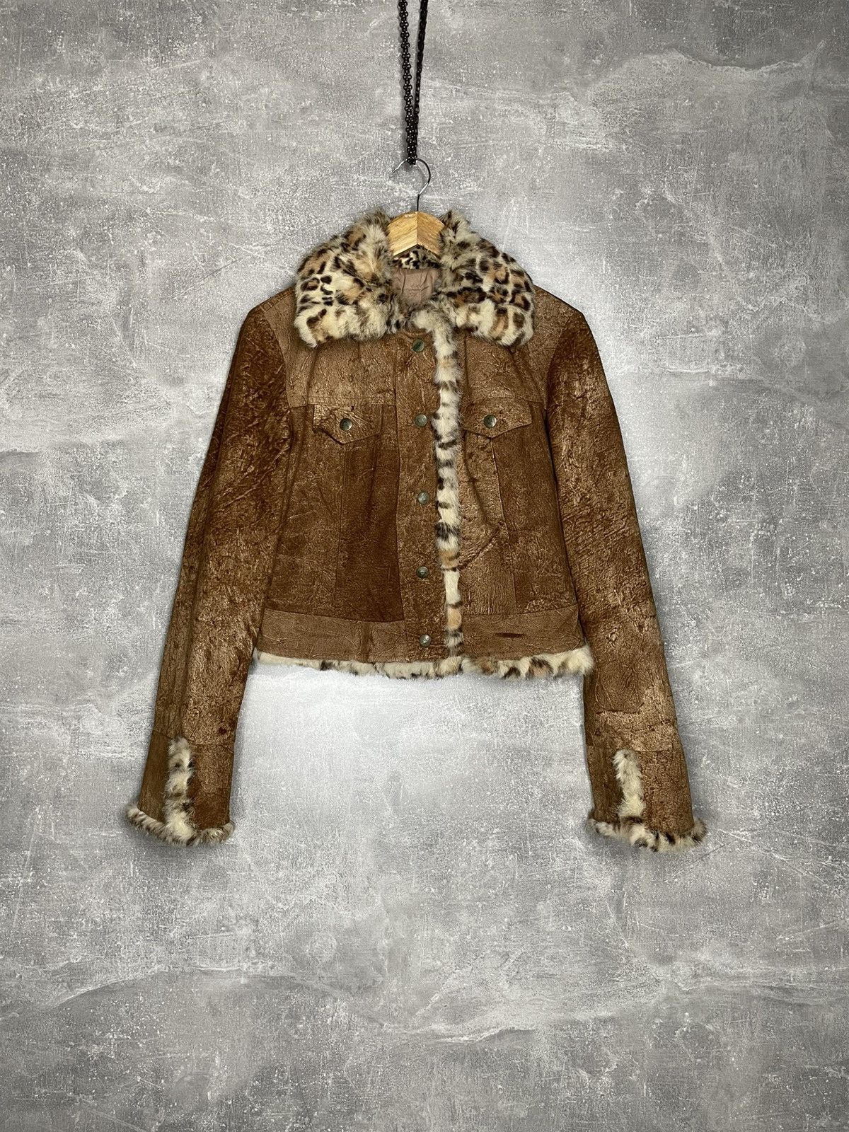 Japanese Brand × Vintage Vintage Y2K Fur Fluffy Stylysh Jacket Size L / US 10 / IT 46 - 2 Thumbnail