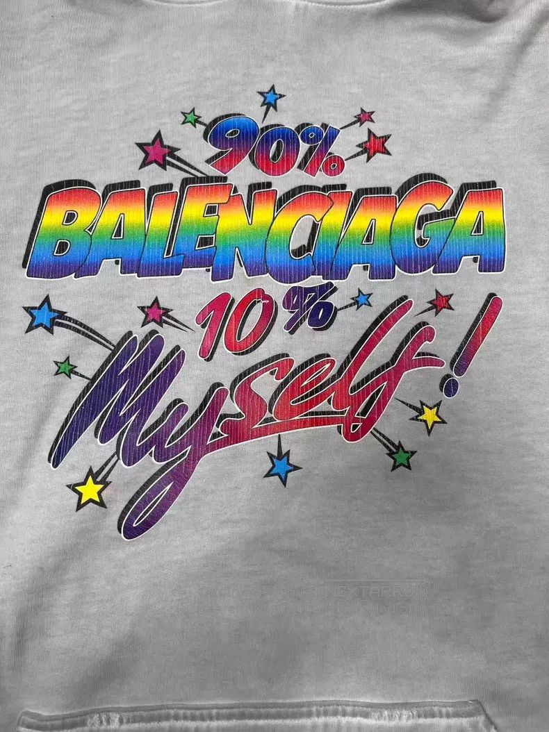 Balenciaga Balenciaga Colorful Alphabet Printed Hooded Long Sleeve Sw Size S / US 4 / IT 40 - 3 Thumbnail