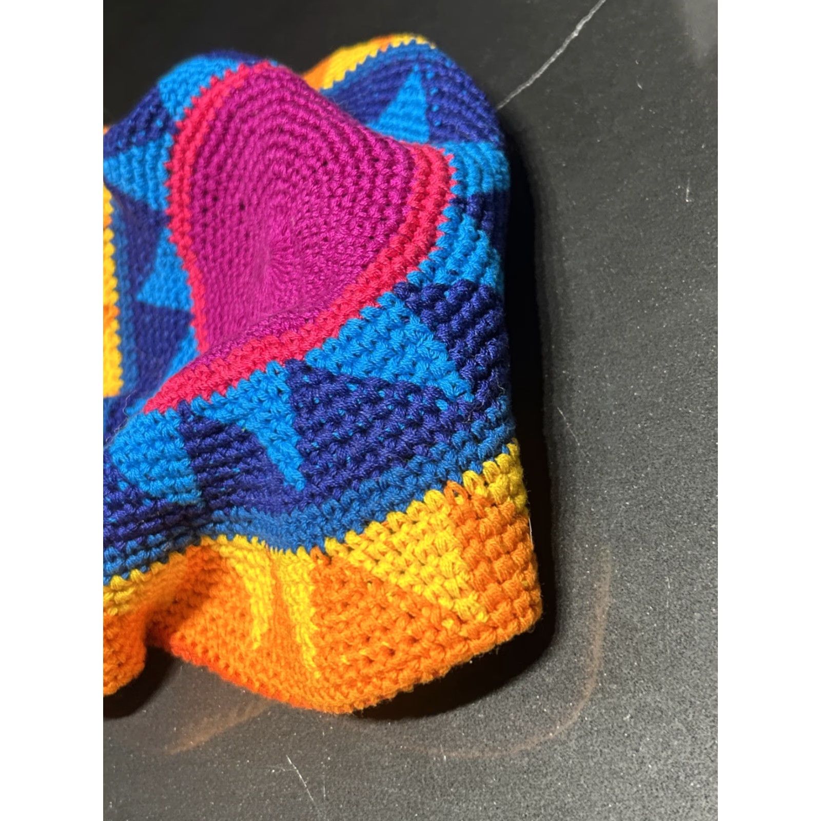 Vintage VINTAGE NOST Rainbow Beanie Hat Striped Hand woven Knit Bucket Slouch 90s Original Mens/Womens Size ONE SIZE - 6 Thumbnail