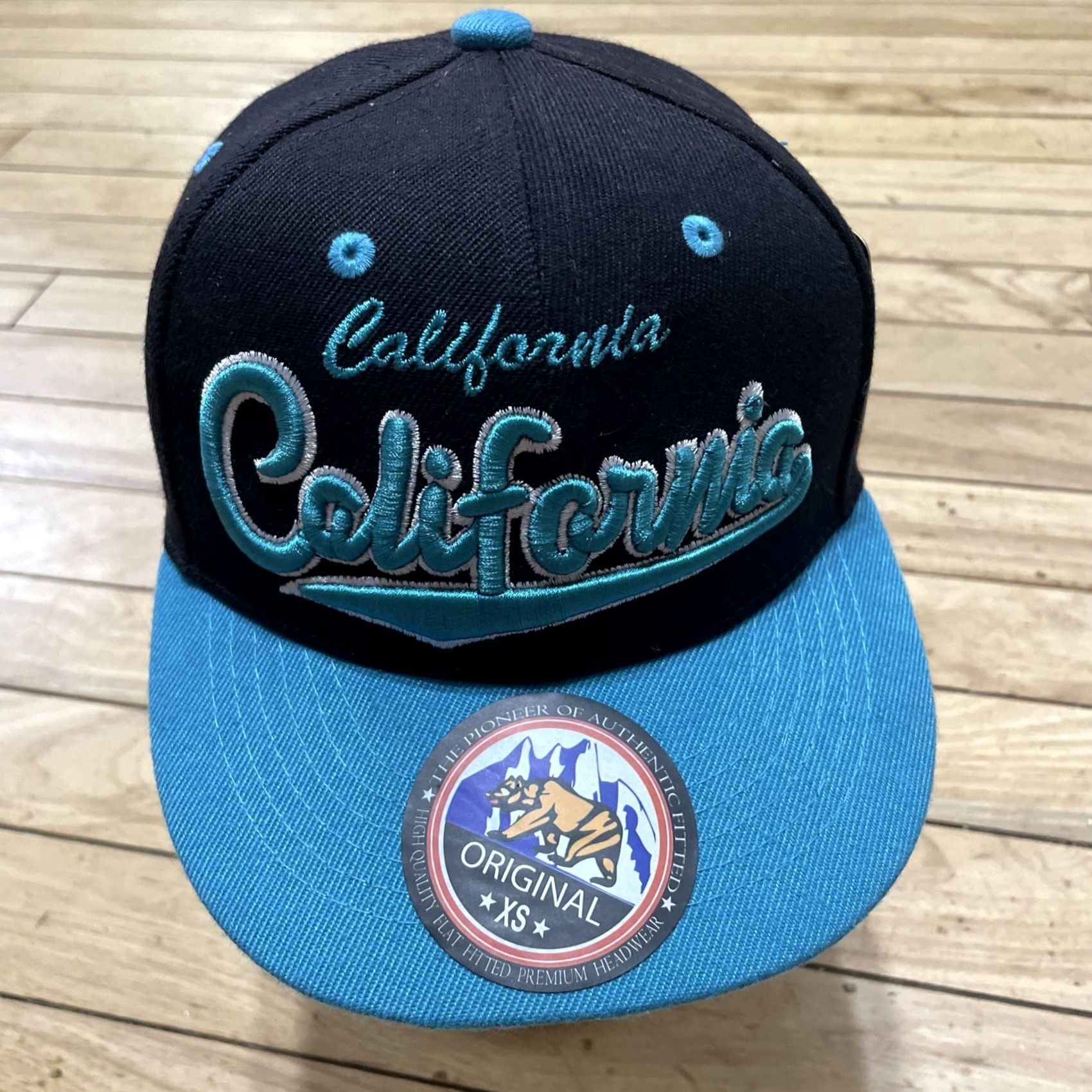 Vintage VINTAGE California Black Blue Teal Adjustable Hat Men XS Streetwear Cap Adjustable NEW Size ONE SIZE - 6 Thumbnail