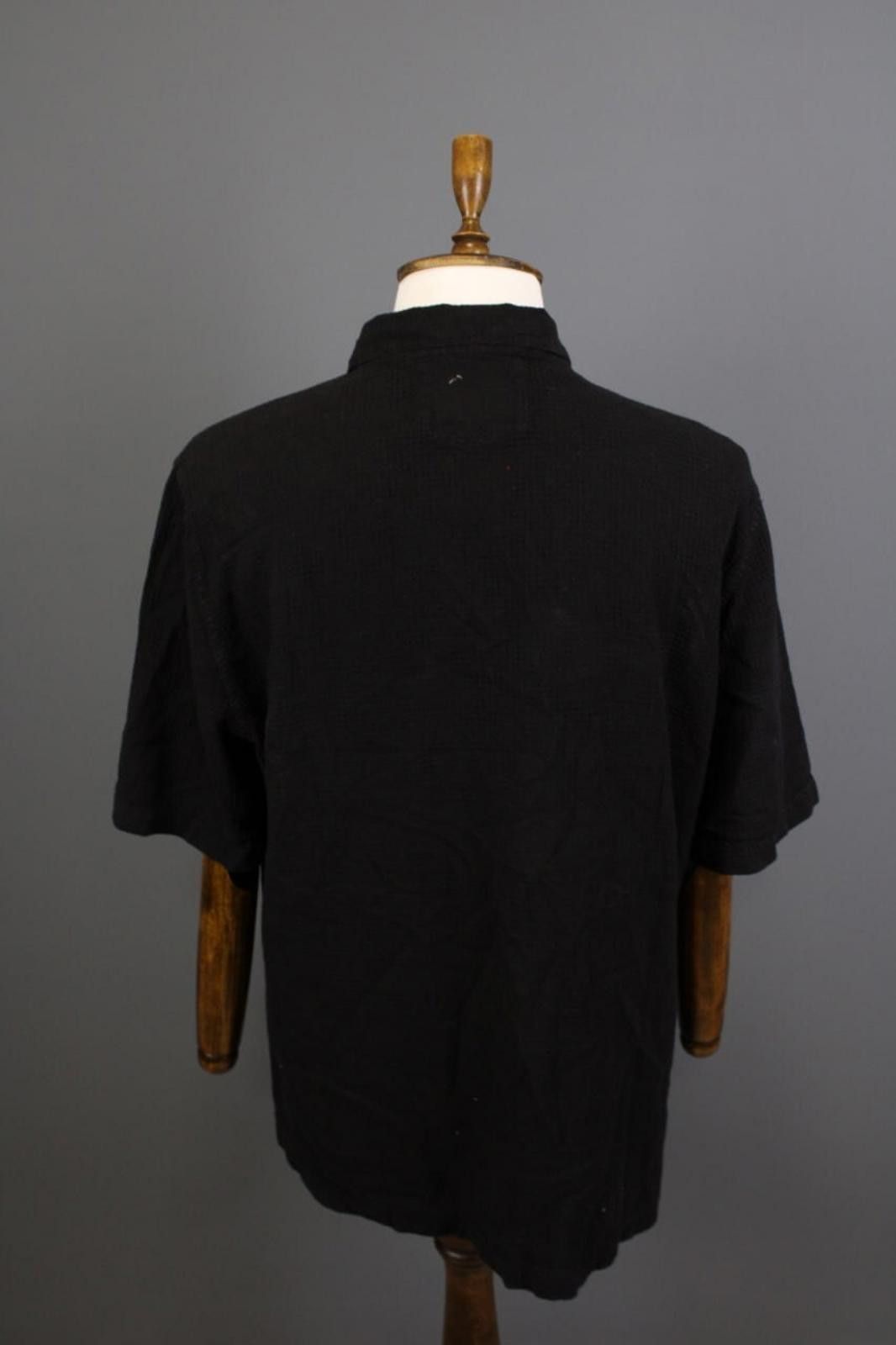 Oscar De La Renta Oska Black 1/4 Zip Textured Summer Polo Shirt Size 6 Size US M / EU 48-50 / 2 - 10 Thumbnail
