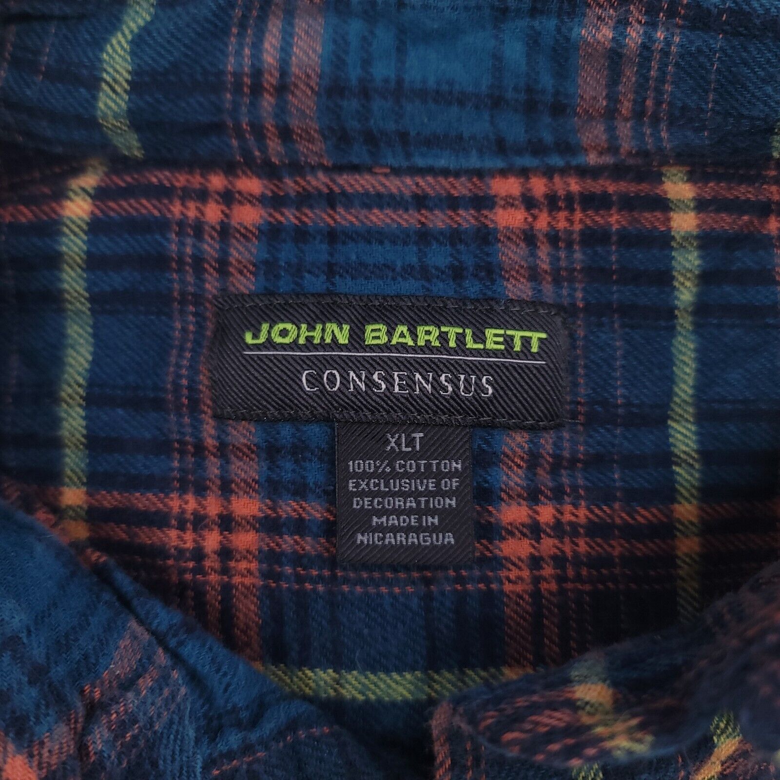 John Bartlett John Bartlett Tartan Flannel Shirt Mens Size XLT Blue Orange Size US XL / EU 56 / 4 - 3 Thumbnail
