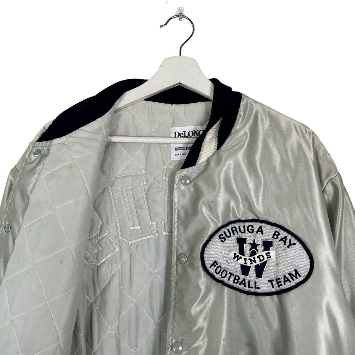 Delong × Vintage 🔥 VINTAGE DELONG SURUGA BAY 'WINDS' FT SATIN BOMBER JACKET Size US L / EU 52-54 / 3 - 10 Thumbnail