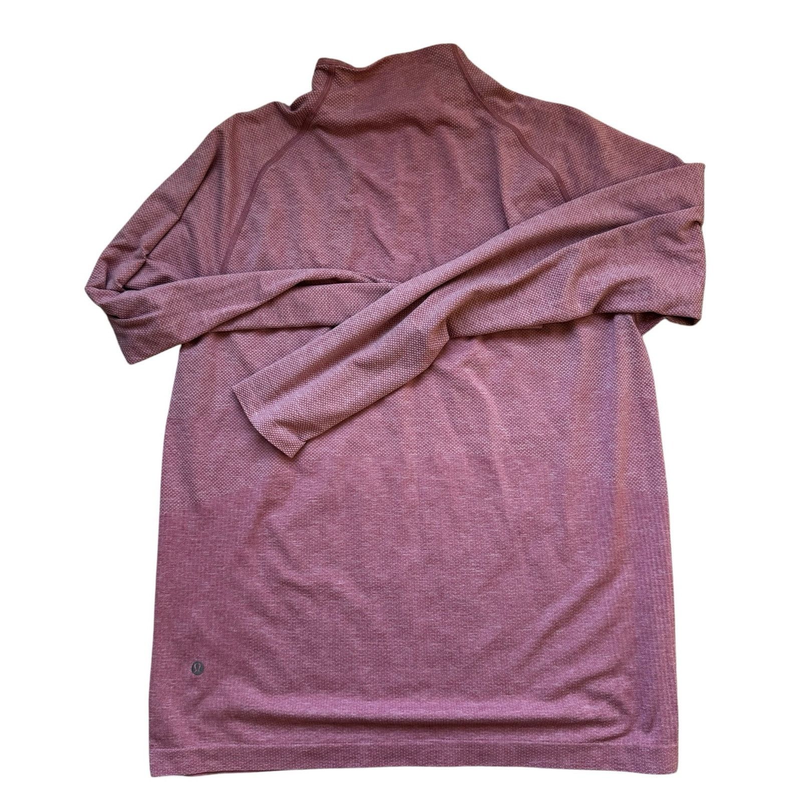 Lululemon Lululemon Surge Warm 1/2 Zip M3AN8S Heathered Orange/ Pink Size US L / EU 52-54 / 3 - 2 Thumbnail