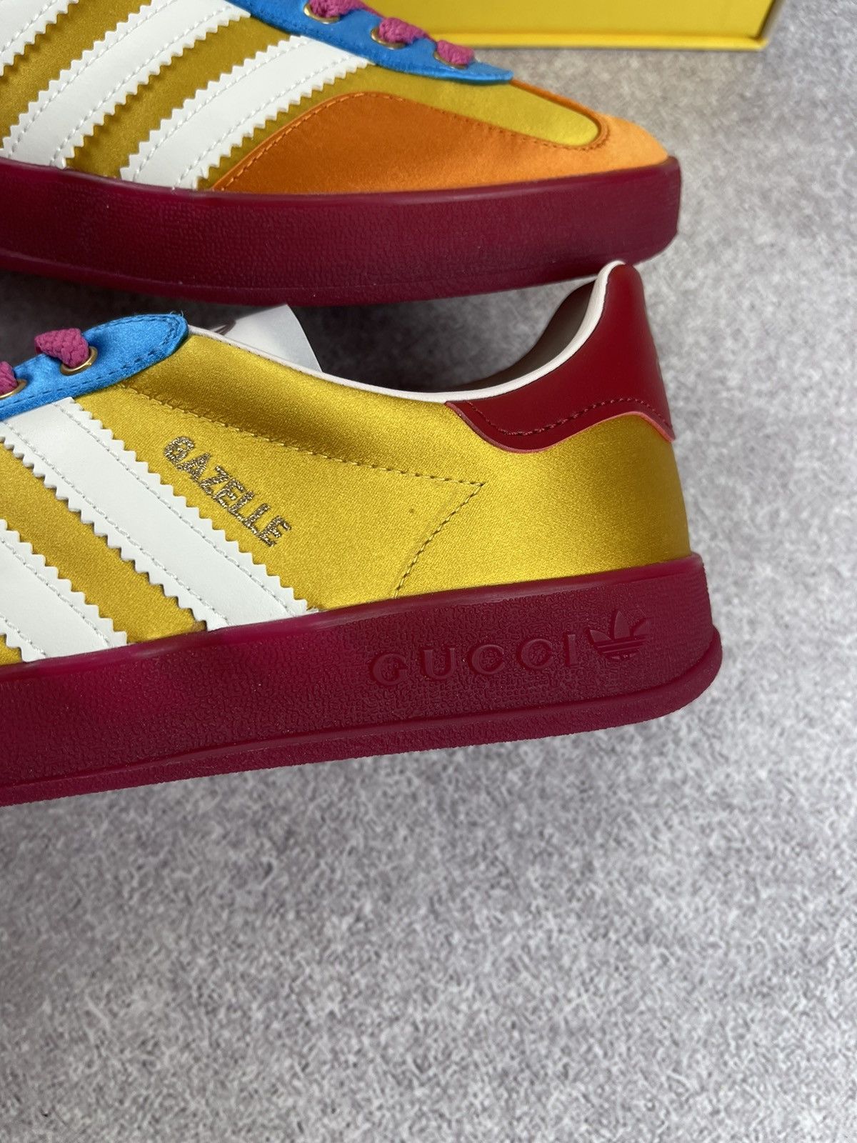 Gucci Adidas × Gucci Gazelle Yellow/White/Red Sneakers Size 37 1/3 Size US 6 / IT 36 - 9 Thumbnail