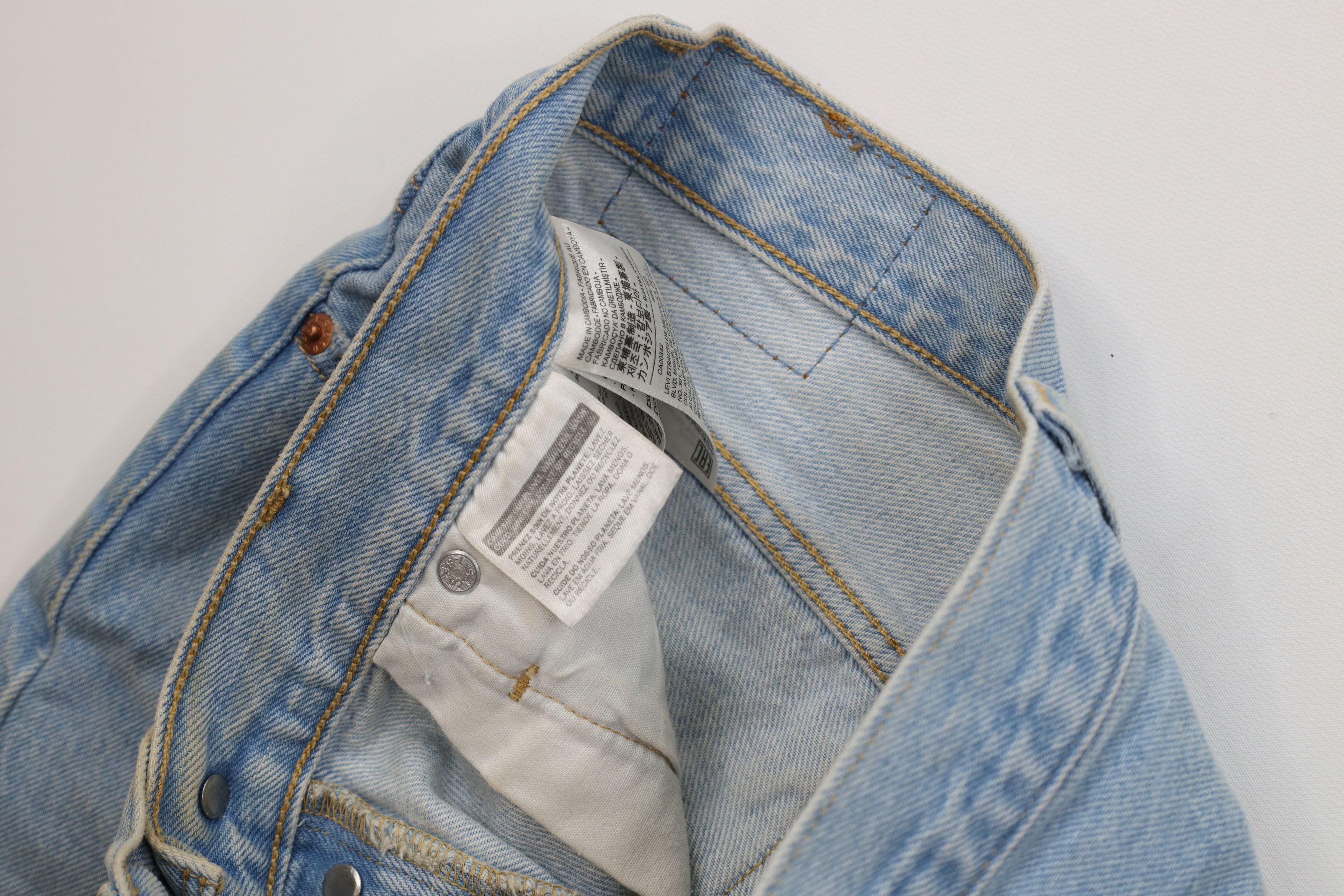Levi's Vintage Y2K Levis 501xx Original Fit Button Fly Denim Shorts Size 27" / US 4 / IT 40 - 7 Thumbnail