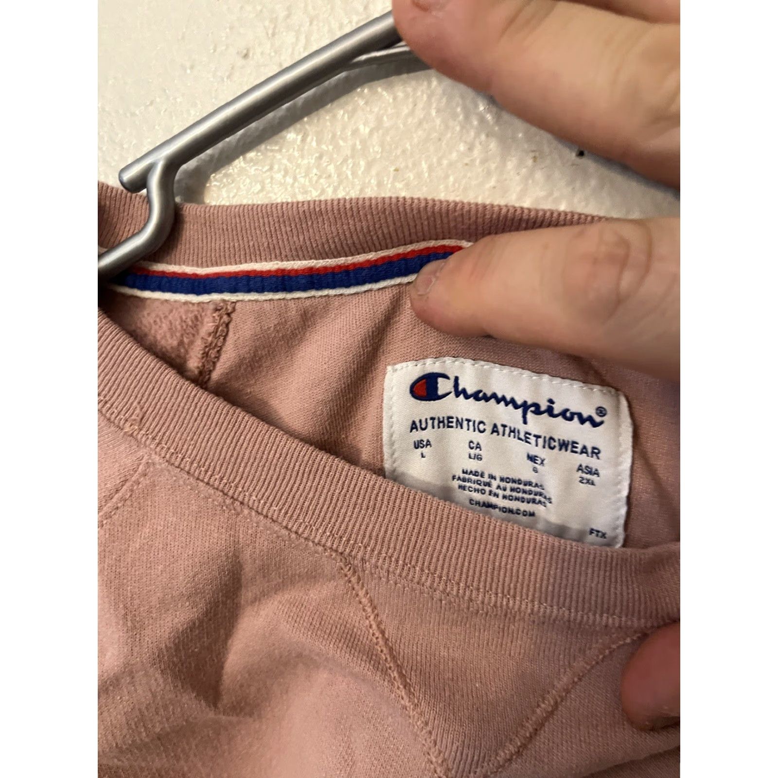 Champion Champion Mens Sweatshirt Large Pink Solid Crewneck Adult Size US L / EU 52-54 / 3 - 2 Thumbnail