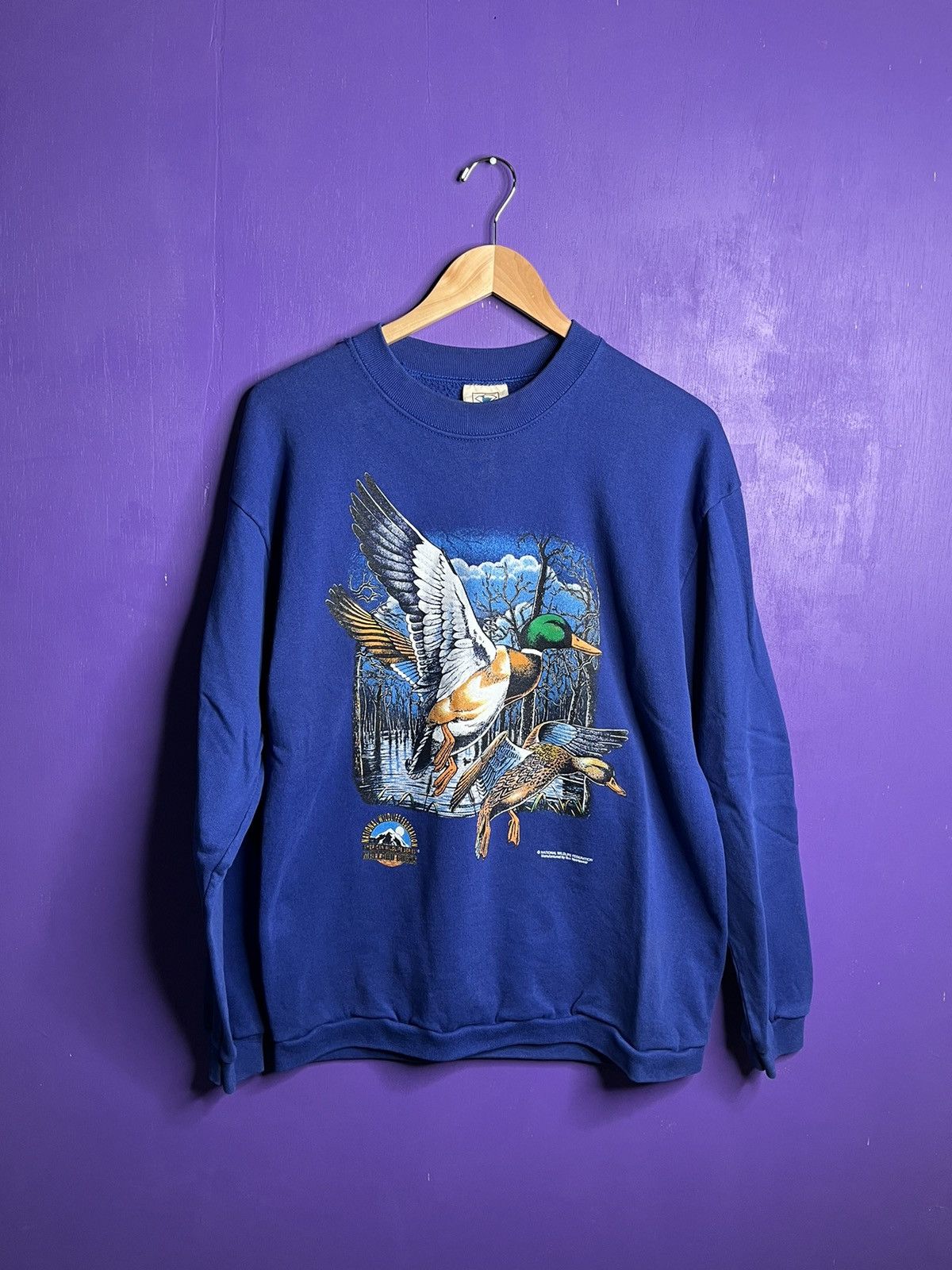 Vintage Vintage 90s Mallard ducks marsh crewneck Size US L / EU 52-54 / 3 - 1 Thumbnail