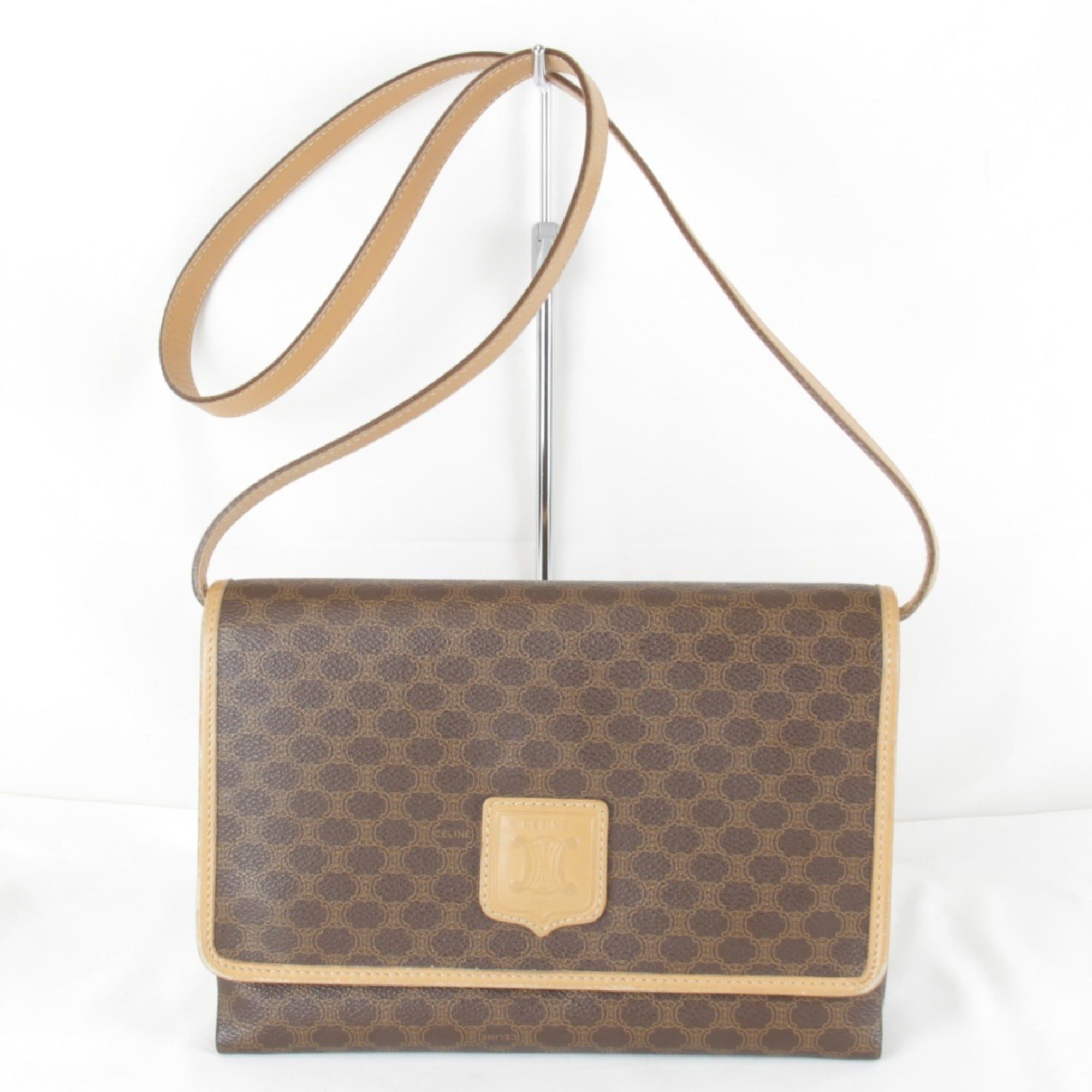 Celine CELINE Macadam Shoulder Bag / Leather Brown Women's Size ONE SIZE - 1 Thumbnail