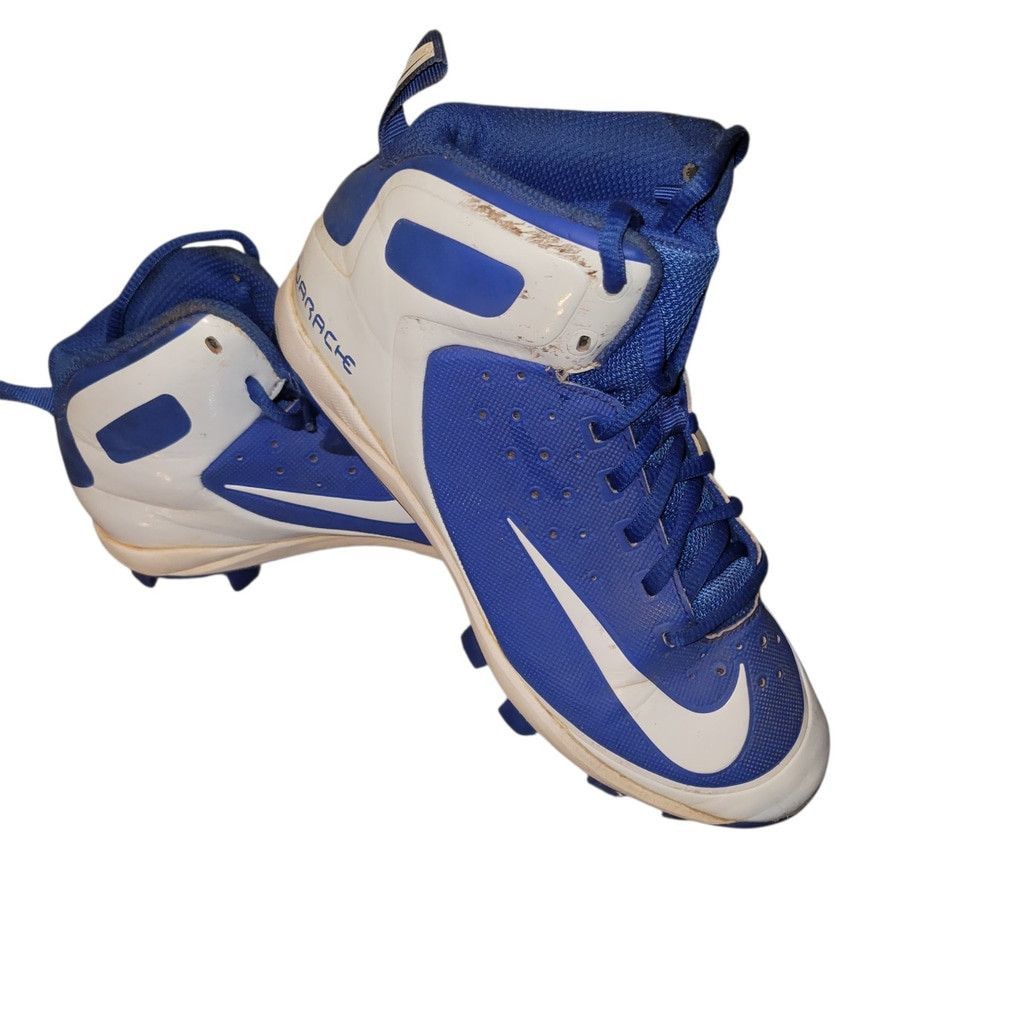 Nike Nike Huaraches Pro Mid White Blue Football Cleats Youth 4.5 Size US 5.5 / EU 38 - 1 Thumbnail