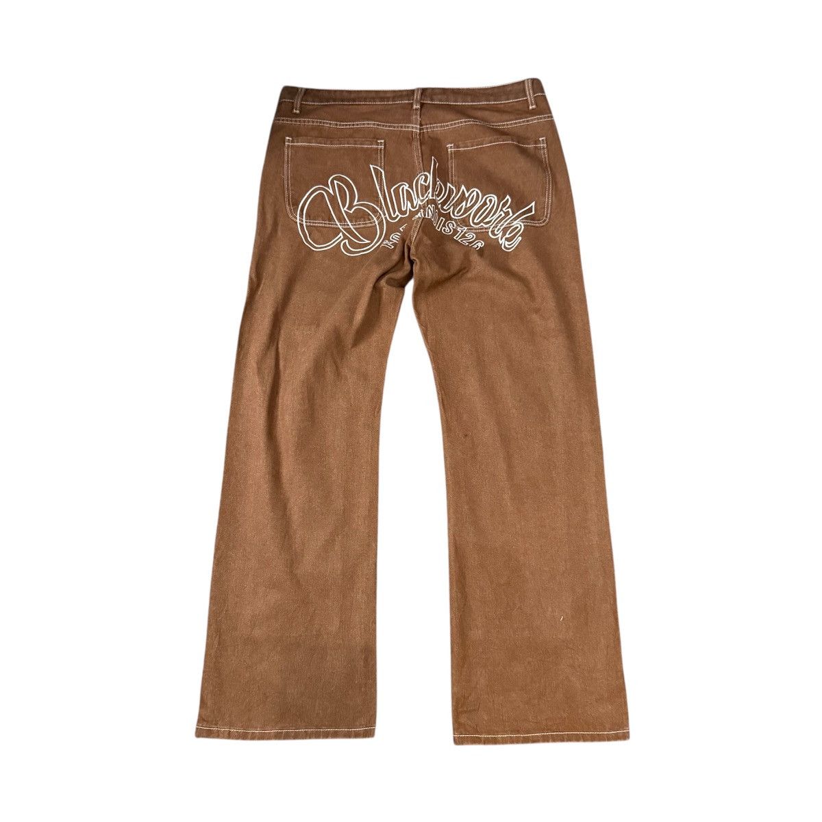 Japanese Brand Vintage Y2K Loose Fit Embroidered Double Knee Pants Size US 38 / EU 54 - 4 Thumbnail