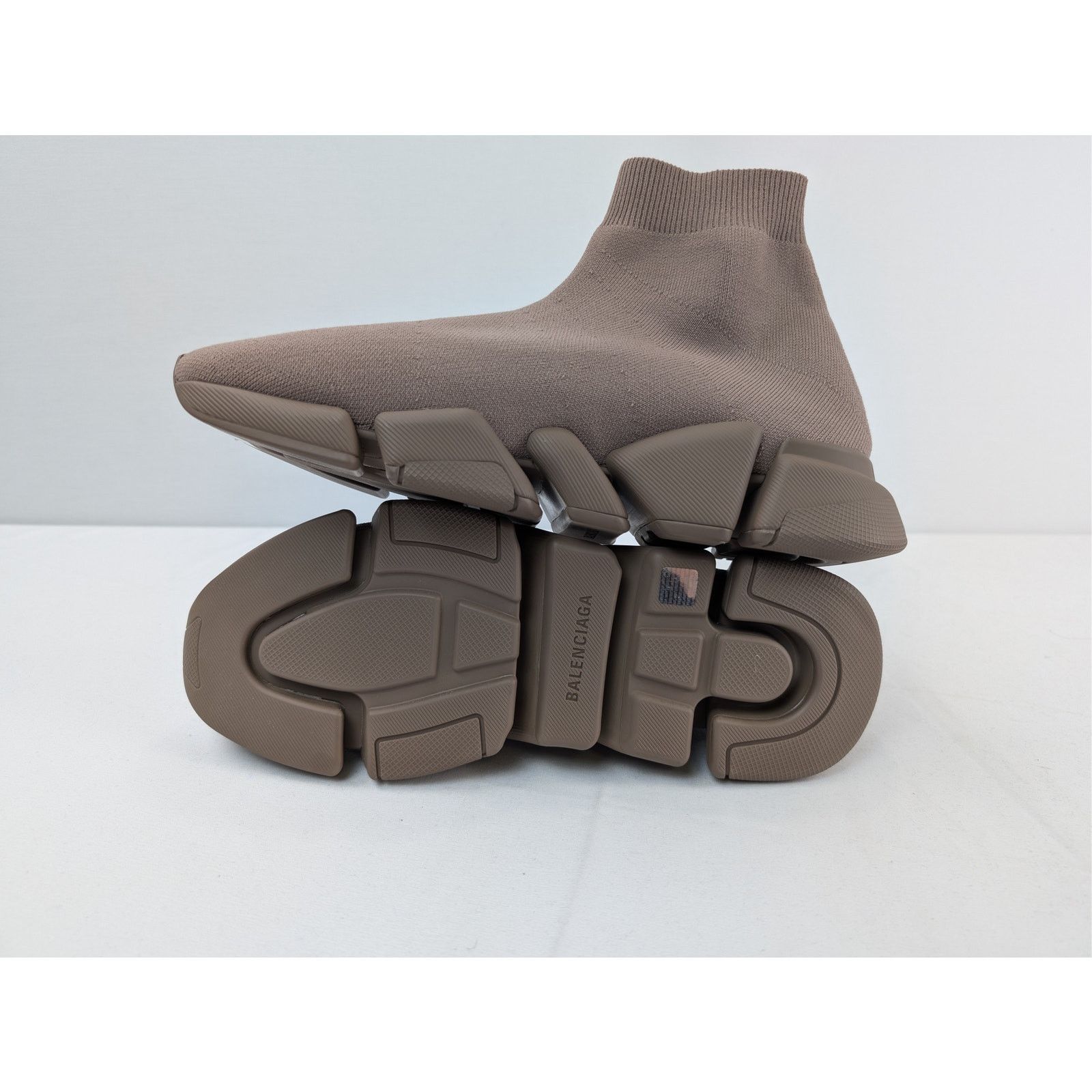 Balenciaga o1rshd1 Speed 2.0 Recycled Low-Top Sneakers in Mink Grey Size US 13 / EU 46 - 14 Thumbnail