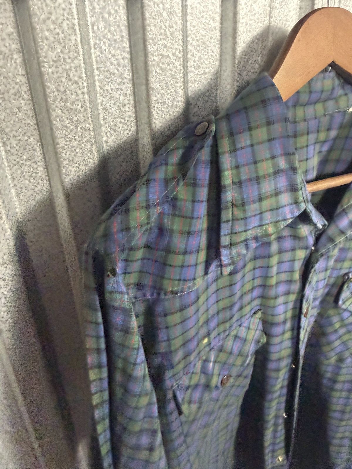 Other Vintage Road Runner Pearl Snap Western Cowboy Plaid Shirt Size US XL / EU 56 / 4 - 8 Thumbnail