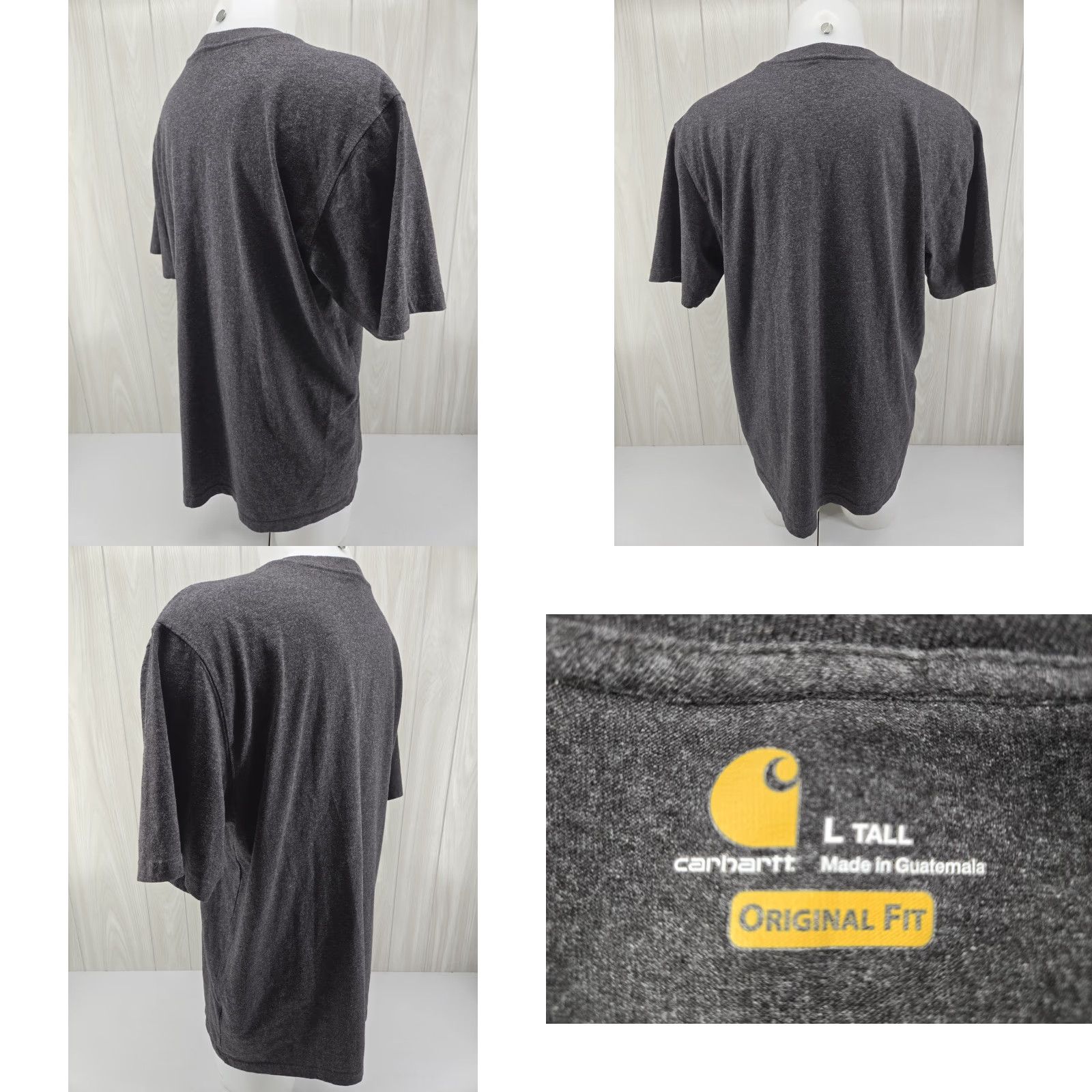 Carhartt Carhartt T Shirt Mens L TALL ORG FIT Gray Short Sleeve Pocket T Logo K87 CHR Size US L / EU 52-54 / 3 - 8 Thumbnail