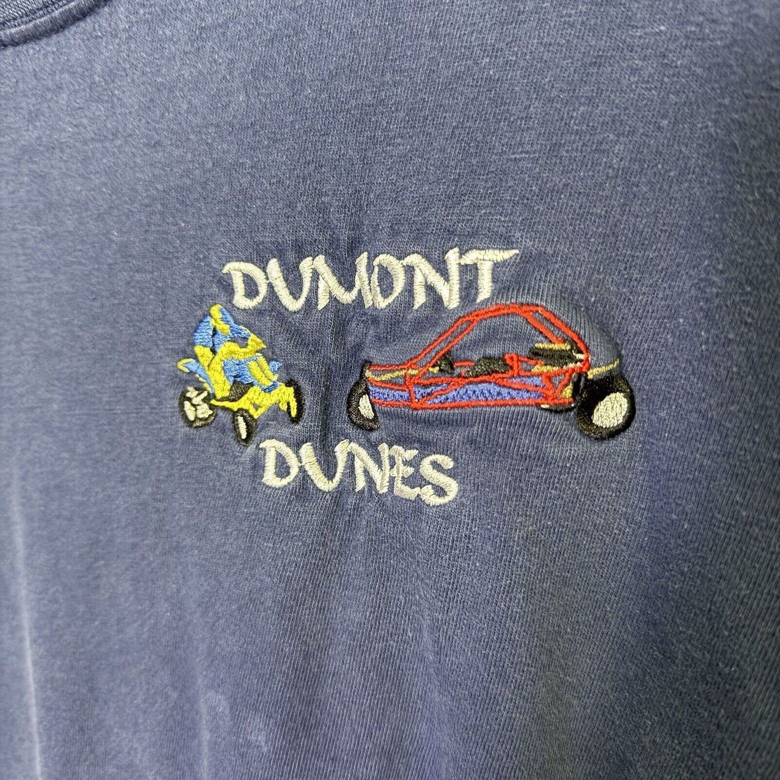 Vintage Vintage Dumont Dunes T Shirt Mens 2XL Blue Long Sleeve Embro Size US XXL / EU 58 / 5 - 4 Thumbnail
