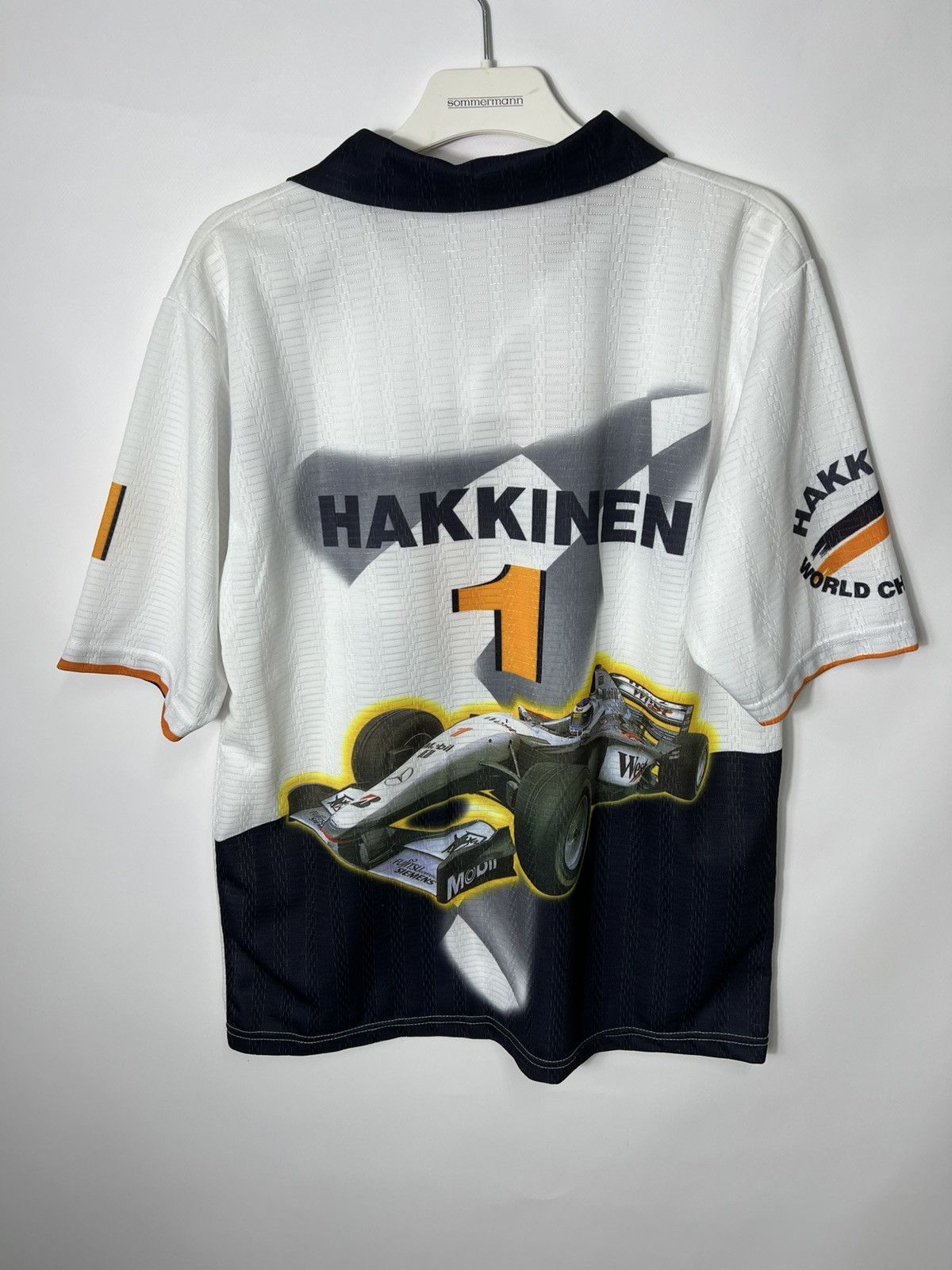 Mercedes-Benz Mika Hakkinen McLaren Mercedes West F1 Warsteiner T-shirt Size US L / EU 52-54 / 3 - 6 Thumbnail