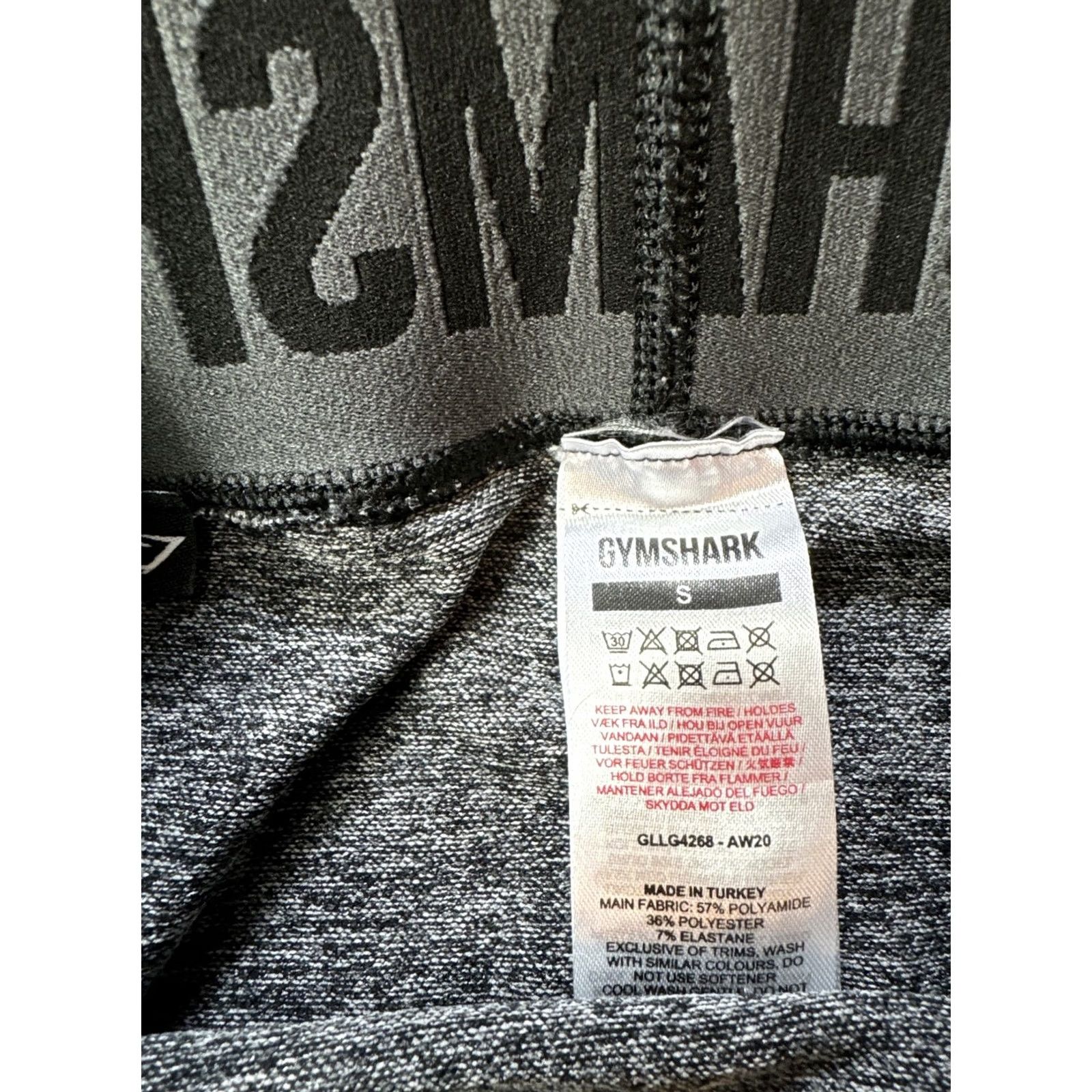 Gymshark Gymshark Leggings Women’s Small S Heather Gray Stretch Activewear Size 28" / US 6 / IT 42 - 3 Thumbnail