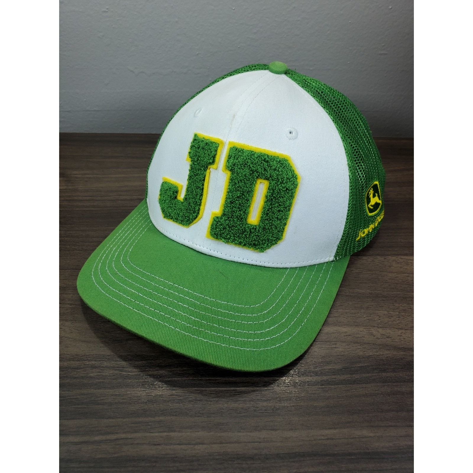 John Deere John Deere Hat Adjustable Snapback Cap Fuzzy Lawn Turf Logo Size ONE SIZE - 1 Thumbnail