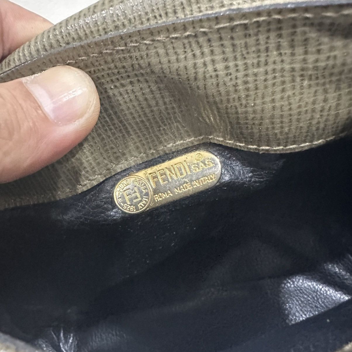 Fendi ‼️LD‼️FENDI ROMA OLIVE GREEN SUEDE FLAP MINI CROSSBODY BAG Size ONE SIZE - 14 Thumbnail